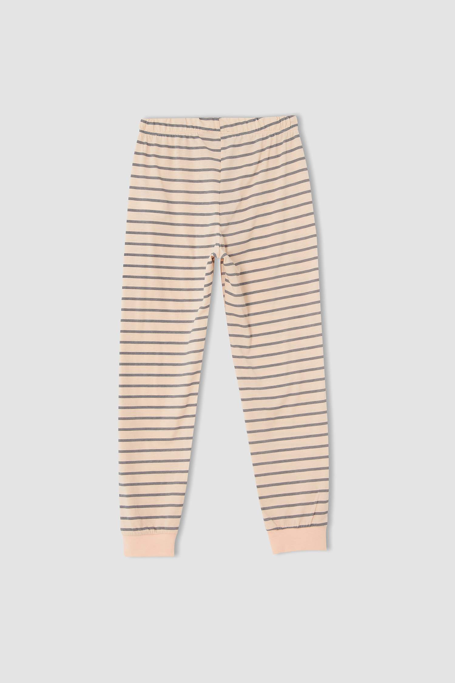 Kız Çocuk Ayıcık Baskılı Uzun Kollu Pijama Takımı