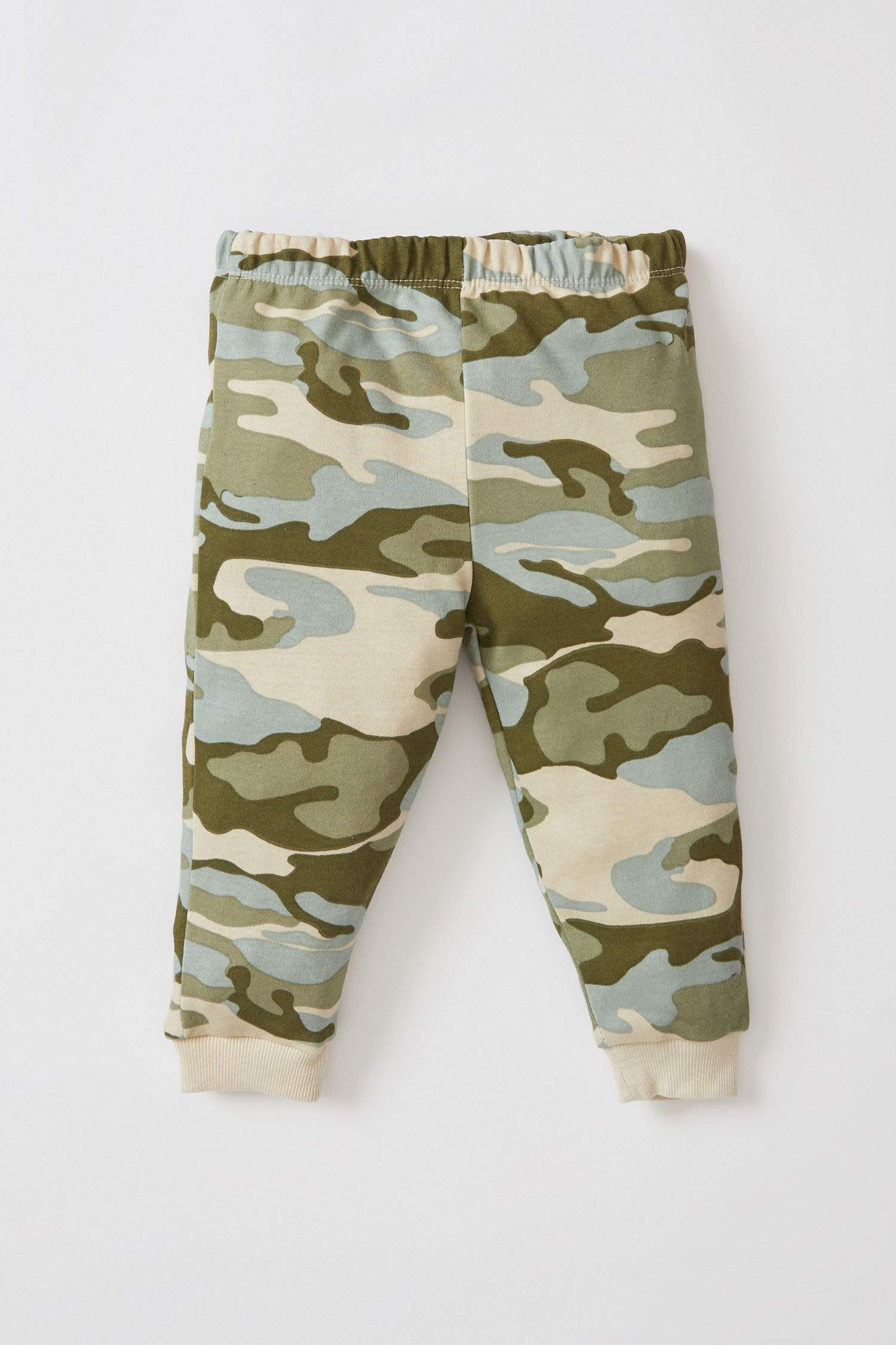 Erkek Bebek Regular Fit Kamuflaj Desenli Pamuklu Pijama Takım