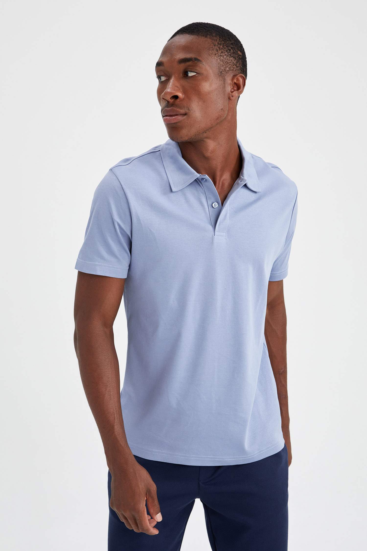 Regular Fit Polo Yaka Basic Kısa Kollu Tişört