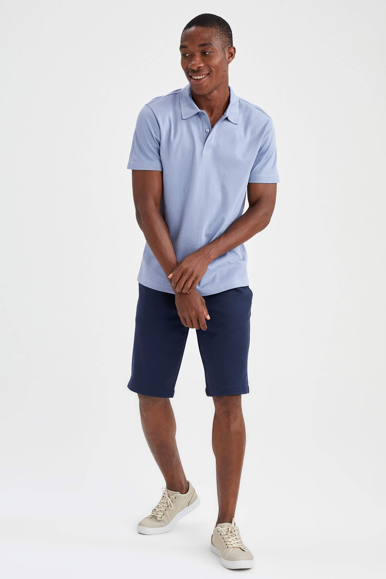 Regular Fit Polo Yaka Basic Kısa Kollu Tişört