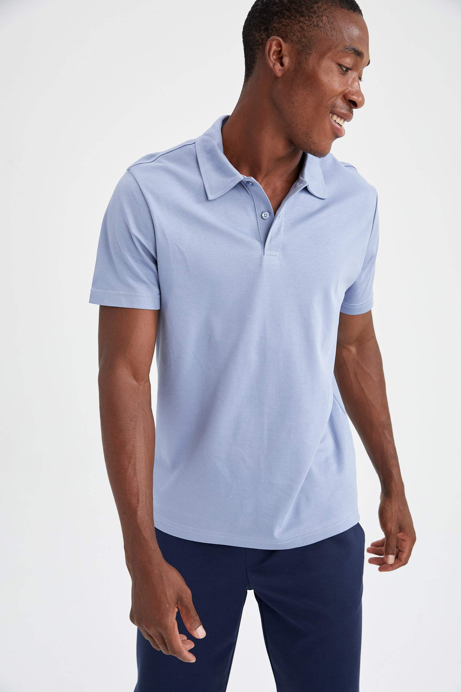 Regular Fit Polo Yaka Basic Kısa Kollu Tişört