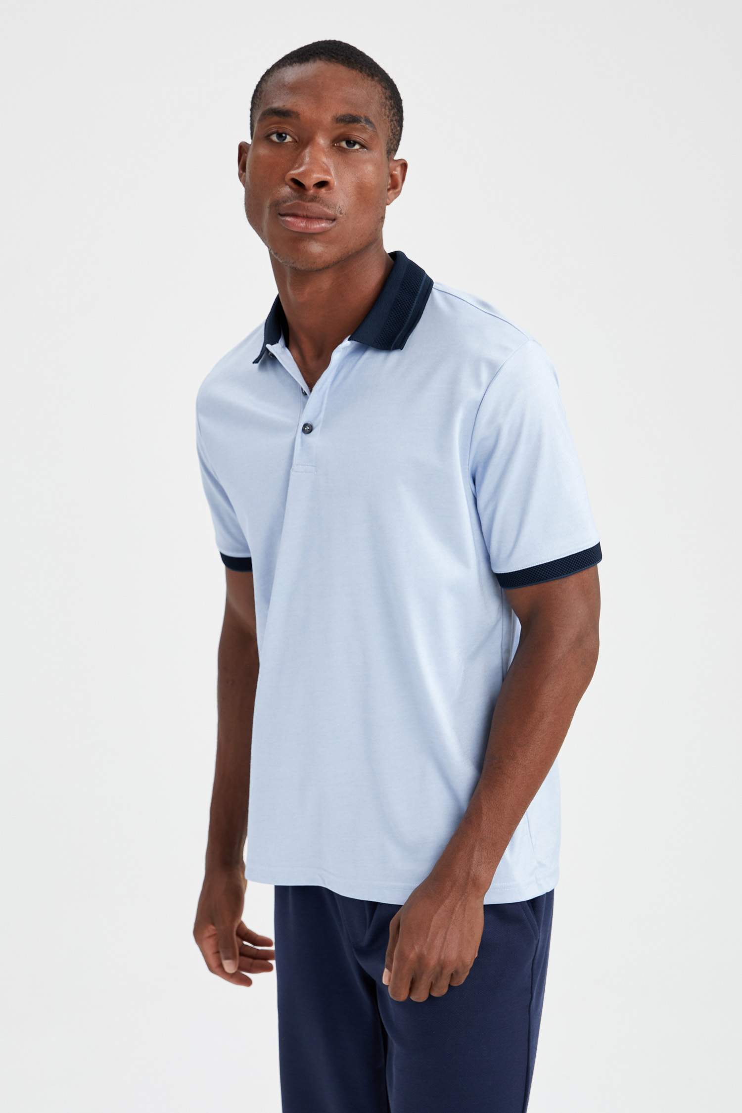 Regular Fit Polo Yaka Basic Kısa Kollu Tişört