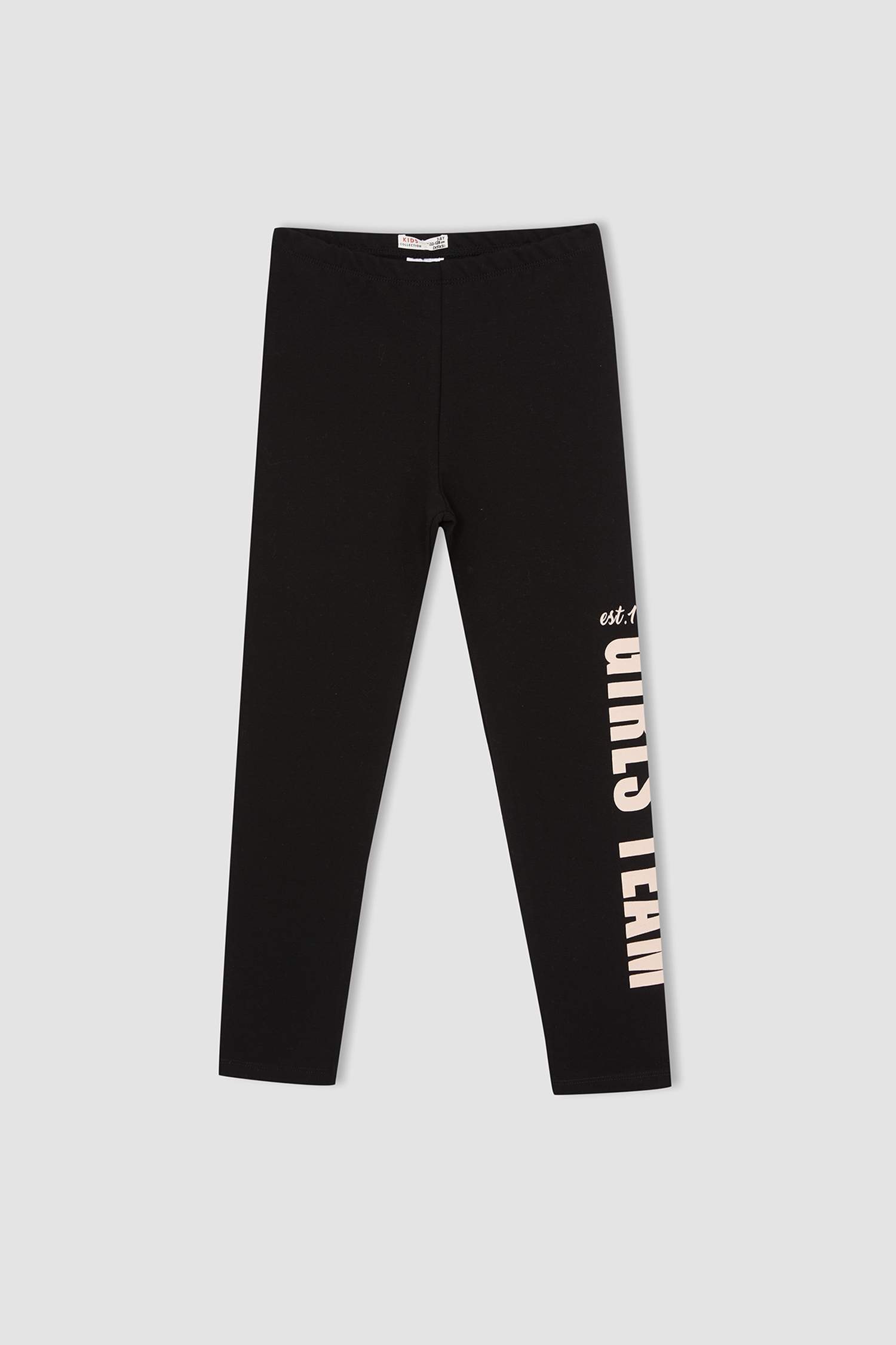Kız Çocuk Regular Fit Baskılı Uzun Tayt