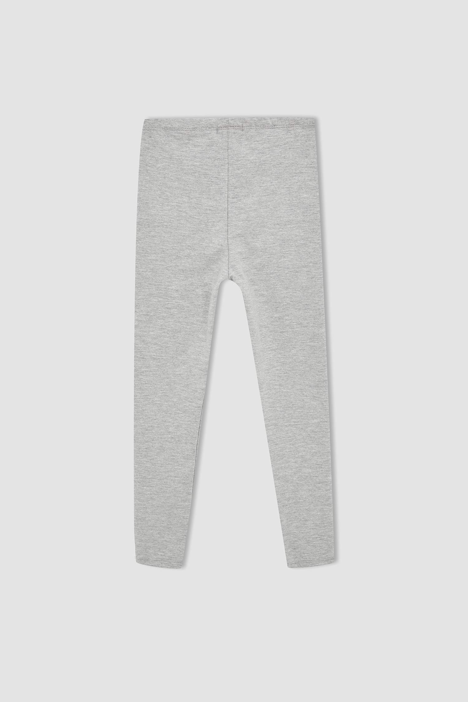 Kız Çocuk Slim Fit Baskılı Uzun Tayt