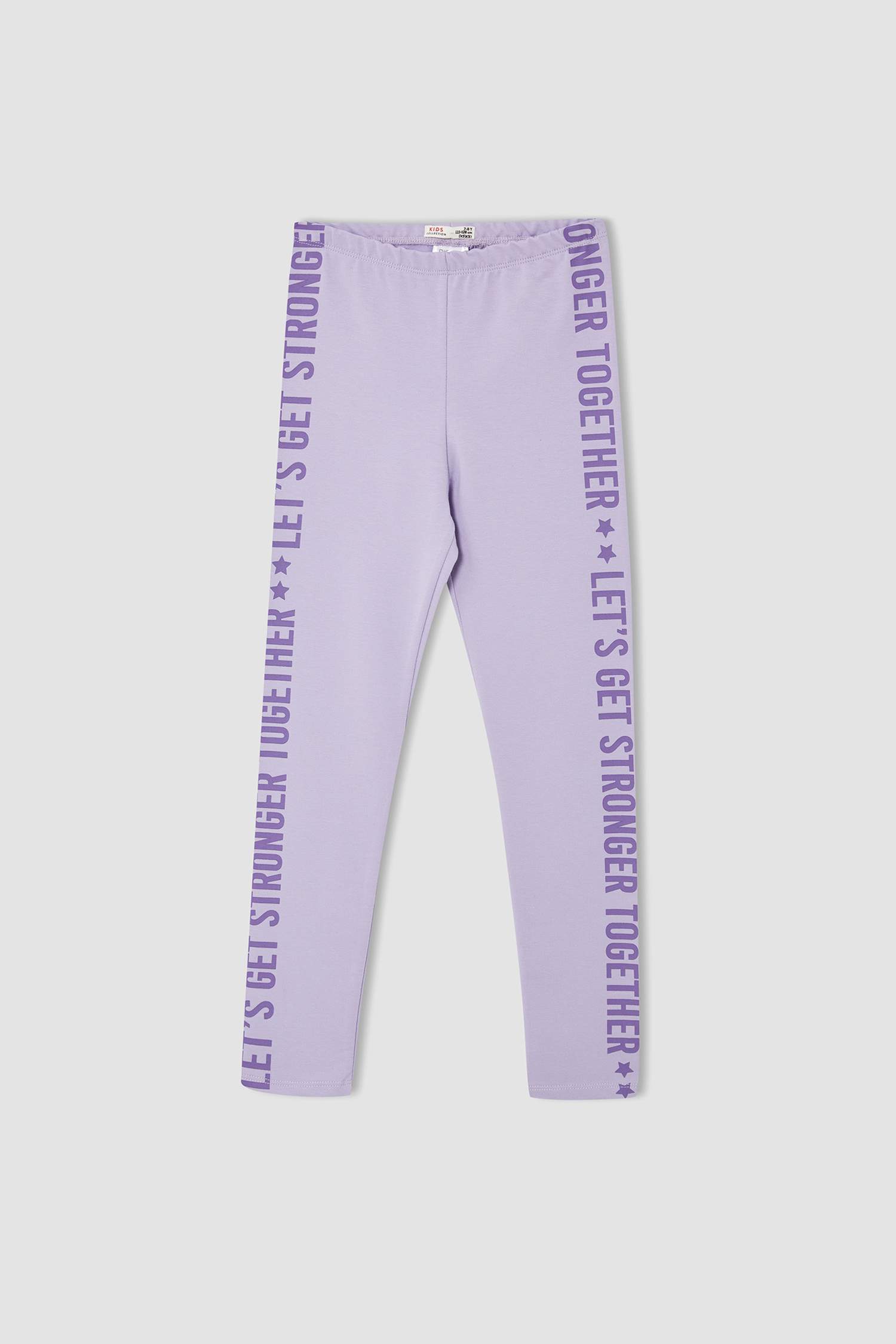 Kız Çocuk Slim Fit Baskılı Uzun Tayt