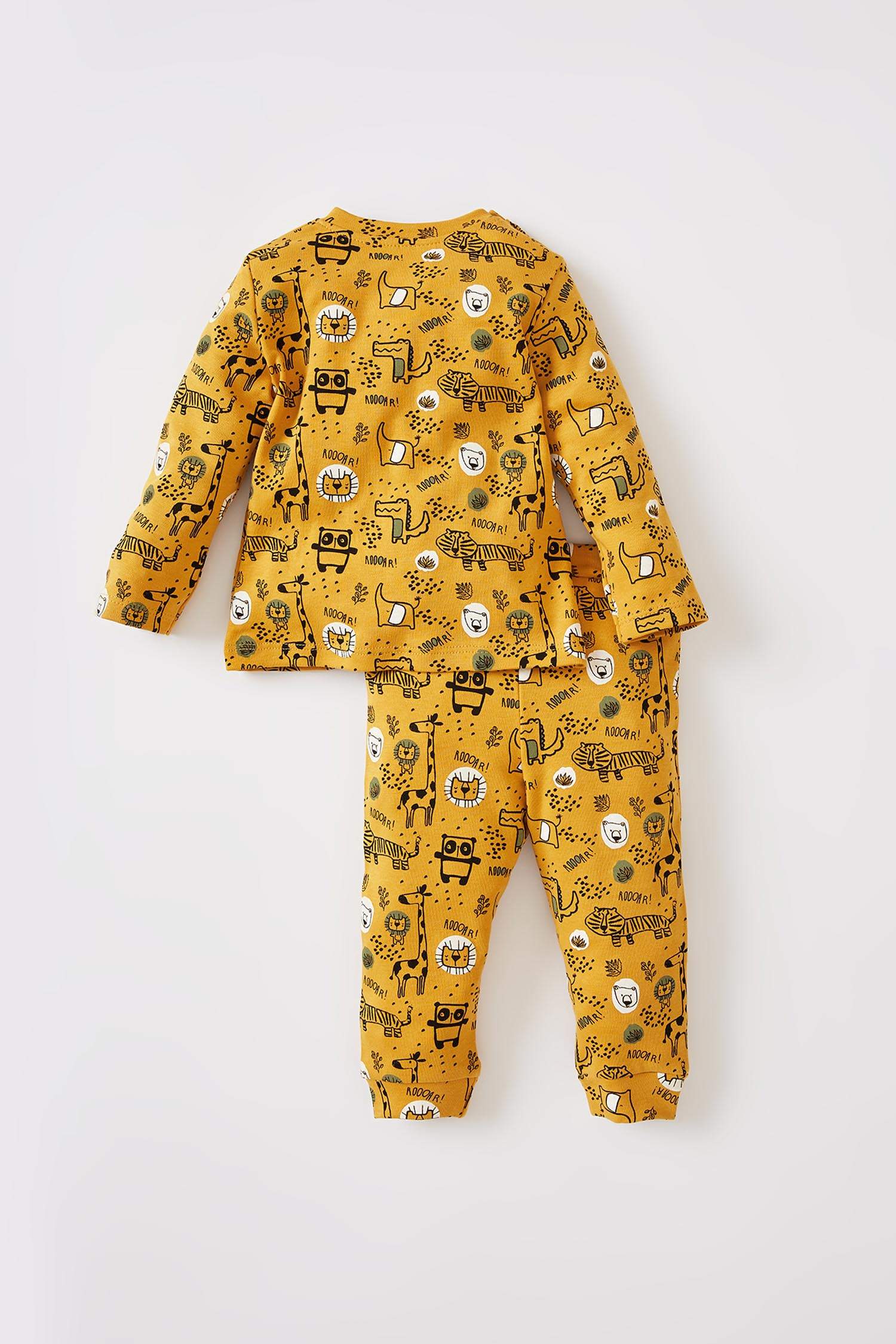 Erkek Bebek Desenli Uzun Kollu Pijama Takımı