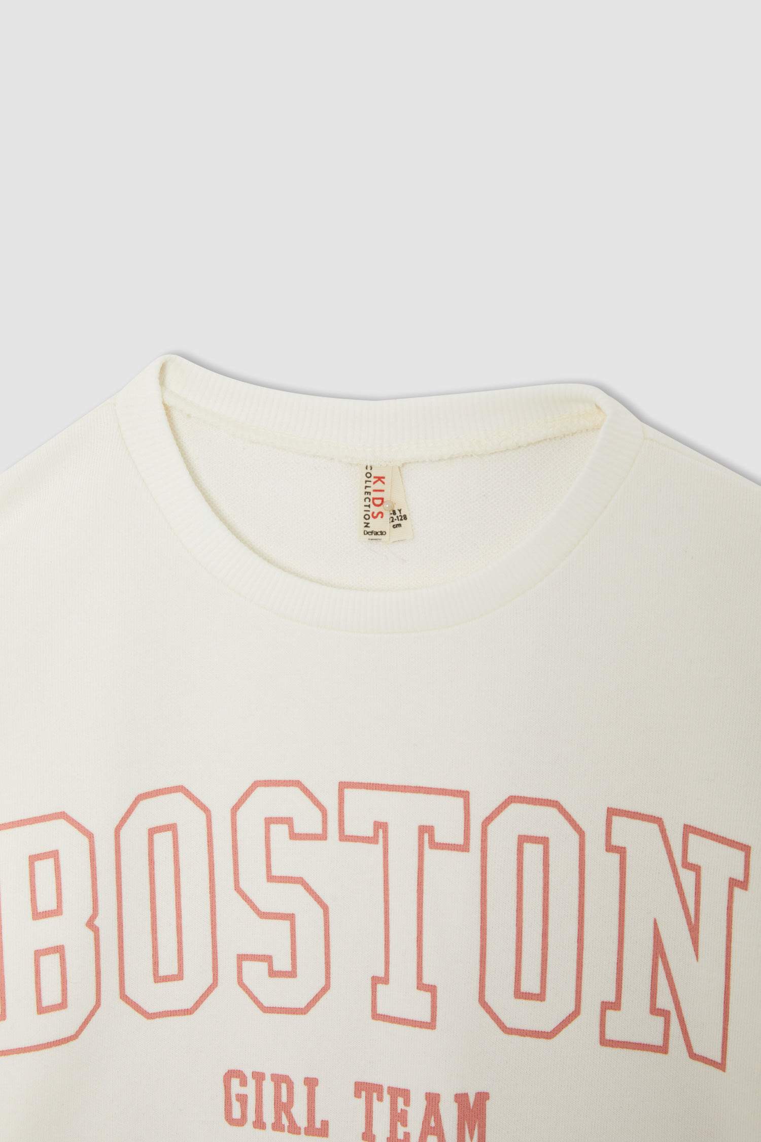 Kız Çocuk Regular Fit Bisiklet Yaka Baskılı Sweatshirt