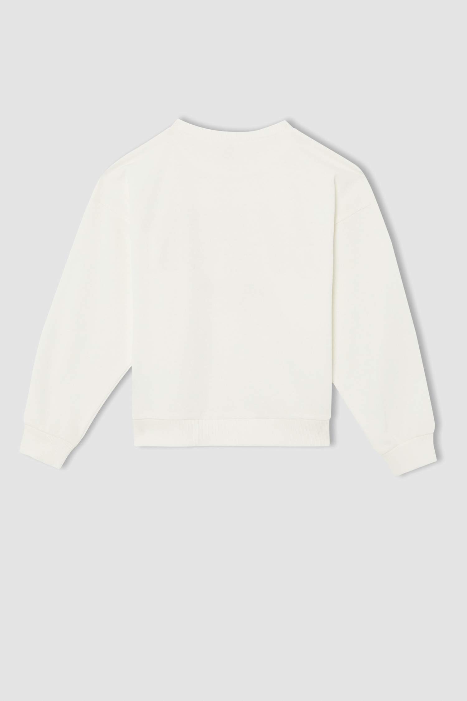 Kız Çocuk Regular Fit Bisiklet Yaka Baskılı Sweatshirt
