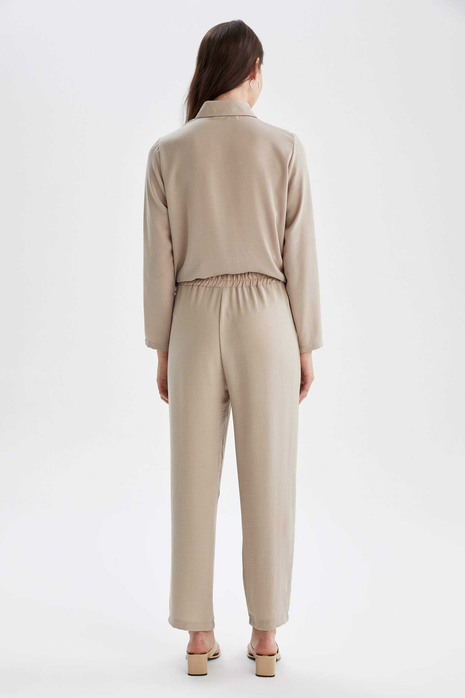 Regular Fit Esnek Belli Pantolon