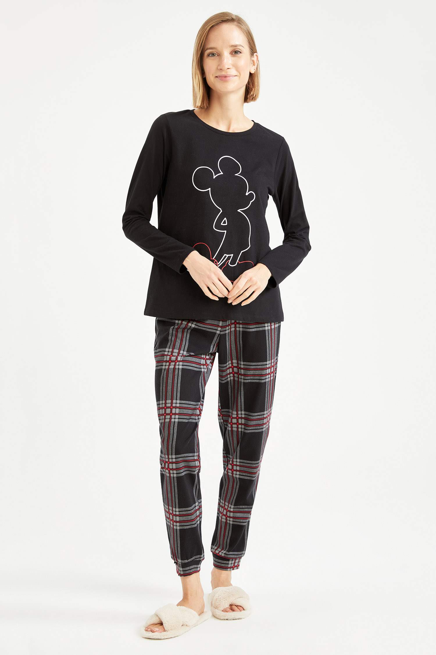 Mickey Mouse Lisanslı Uzun Kollu Pijama Takımı