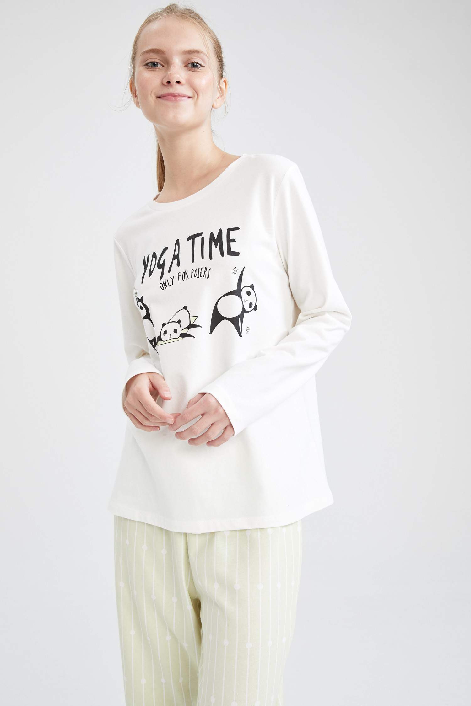 Regular Fit Desenli Pamuklu Pijama Takımı