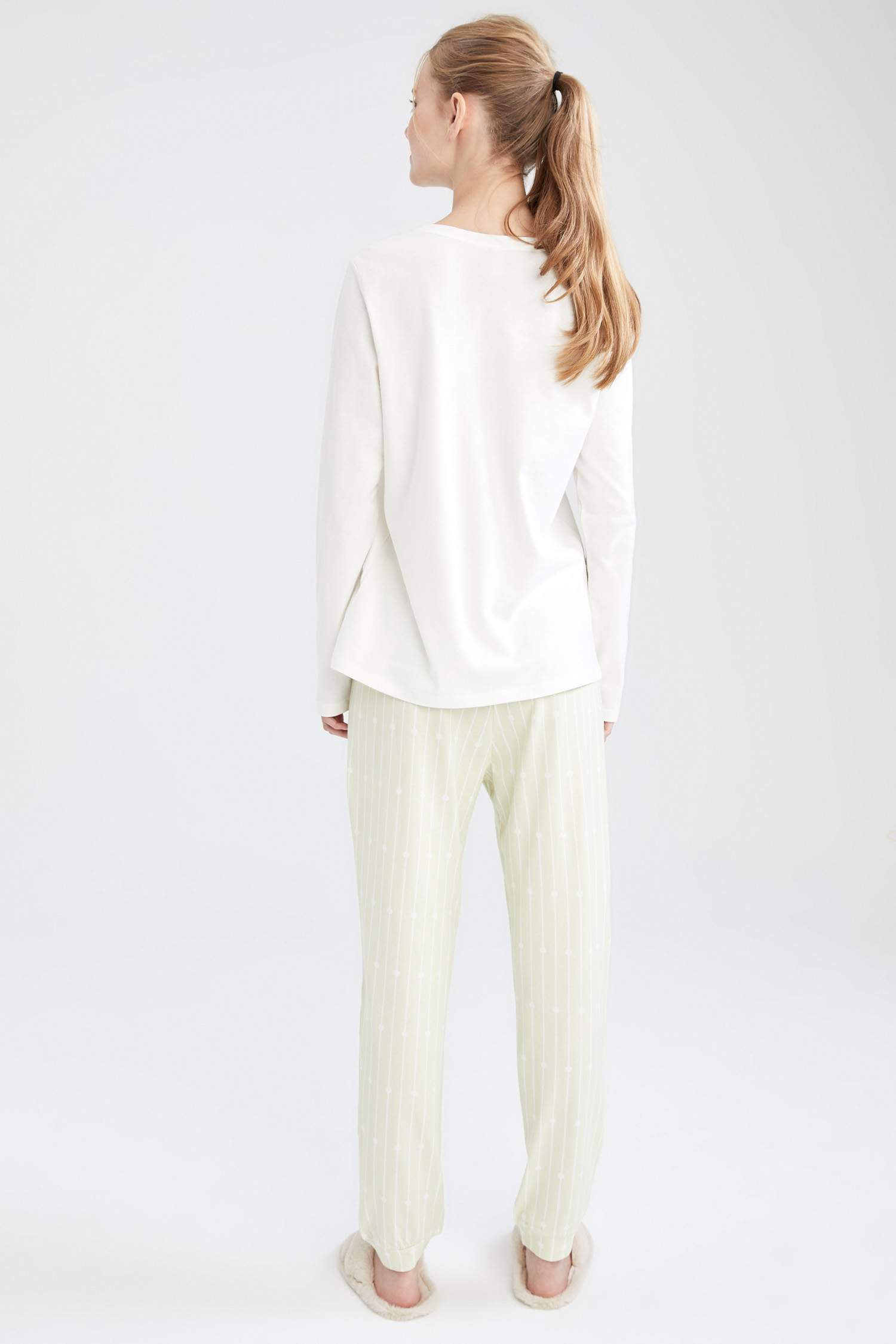Regular Fit Desenli Pamuklu Pijama Takımı
