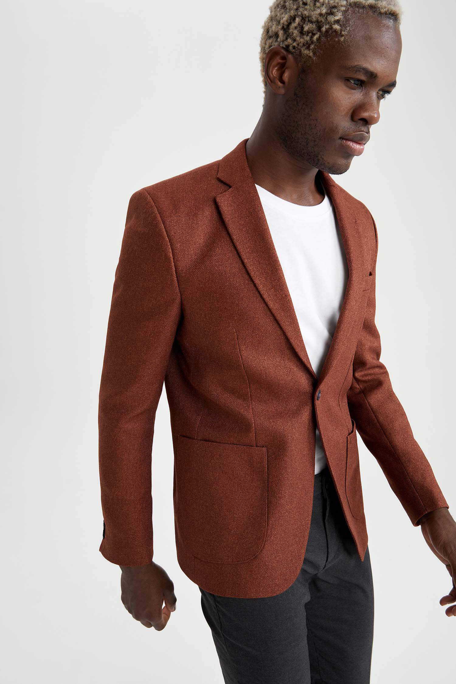 Slim Fit Basic Blazer Ceket