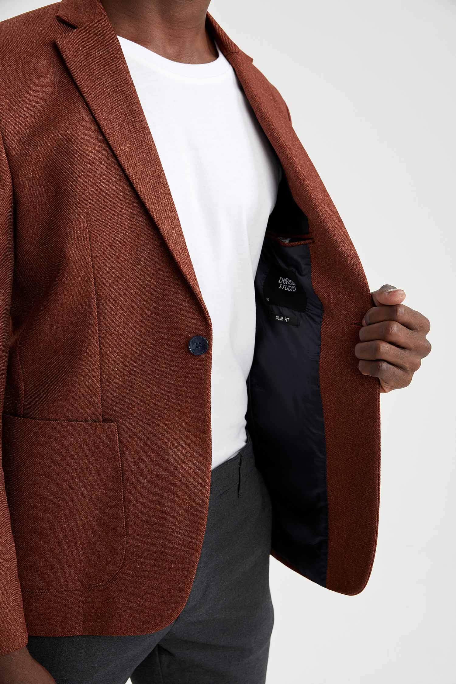 Slim Fit Basic Blazer Ceket