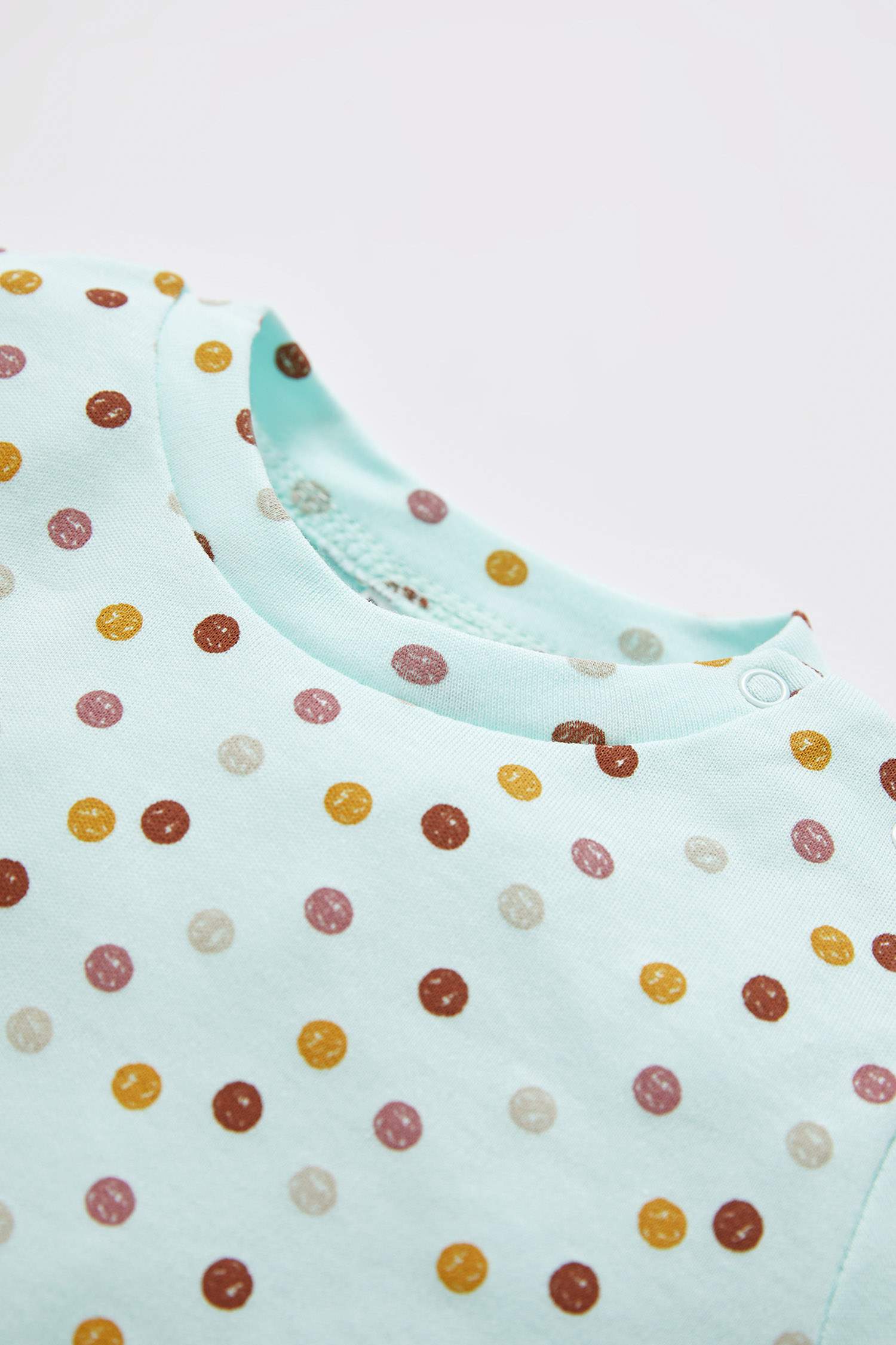 Kız Bebek Puantiye Desenli Uzun Kollu Pijama Takımı