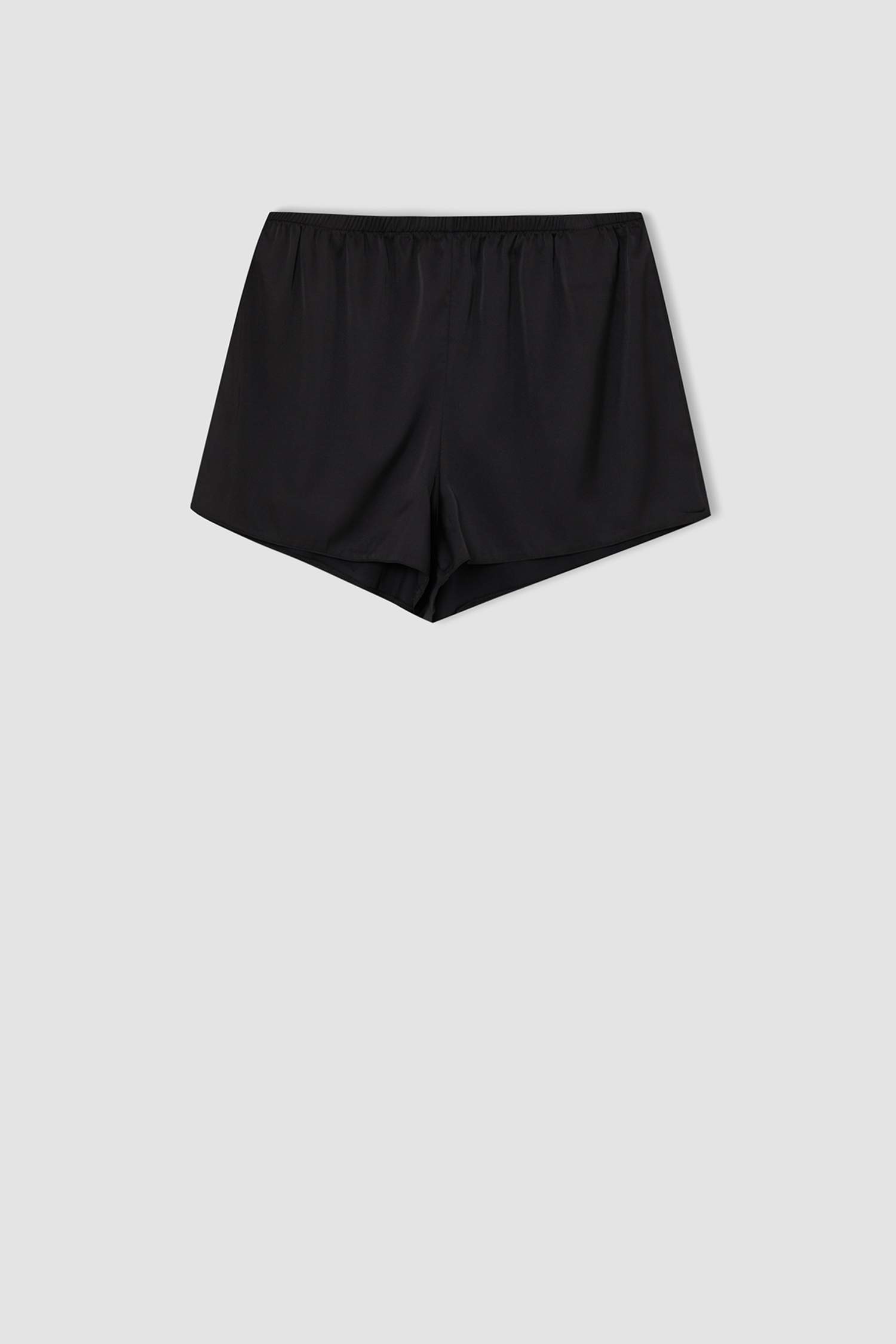 Regular Fit Yılbaşı Temalı V Yaka Dantelli Atlet ve Mini Şort Saten Pijama Takımı