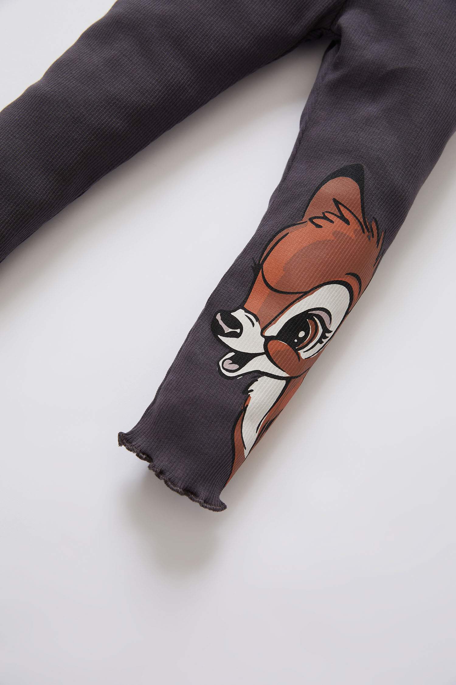 Kız Bebek Bambi Lisanslı Regular Fit Fitilli Uzun Tayt