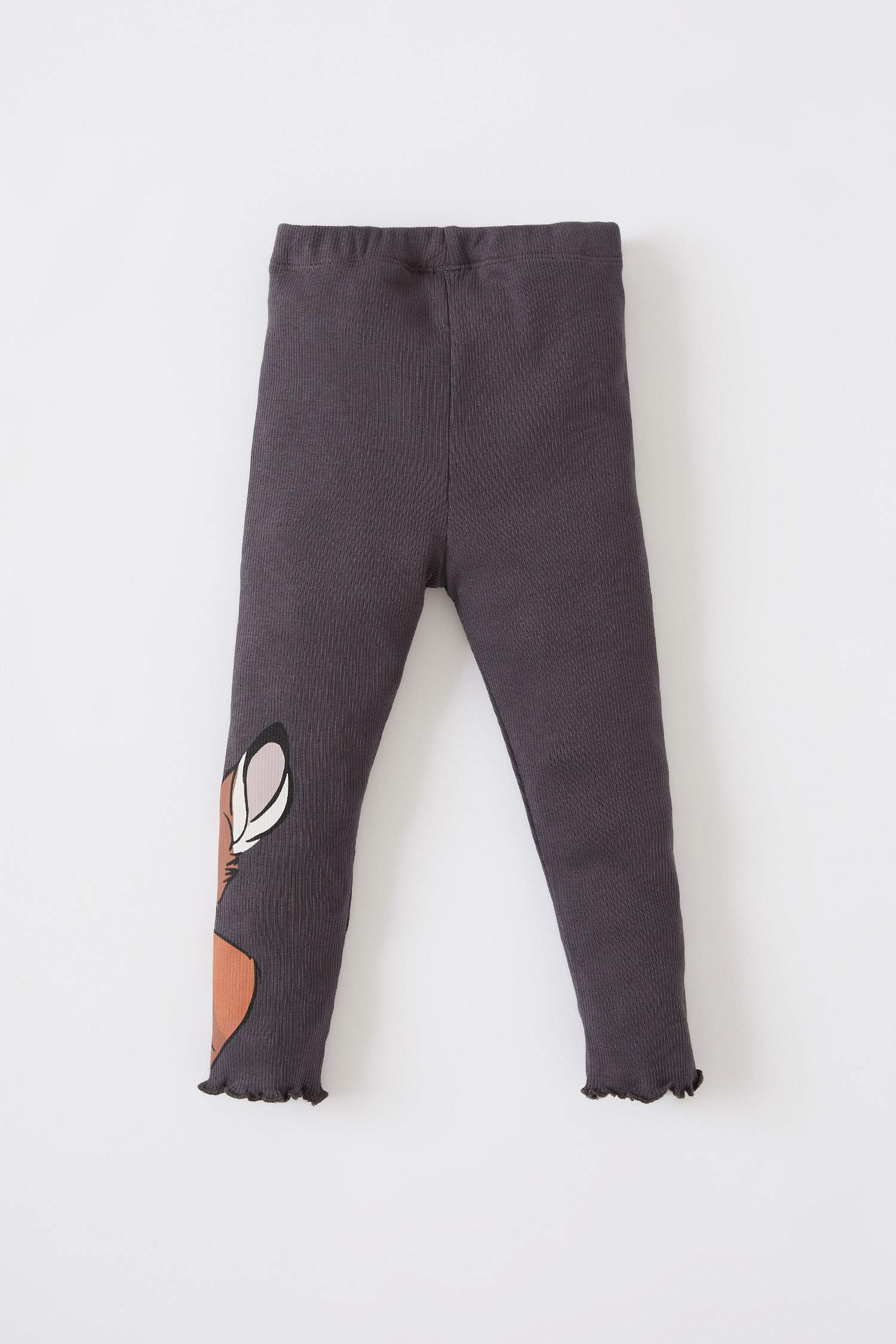 Kız Bebek Bambi Lisanslı Regular Fit Fitilli Uzun Tayt
