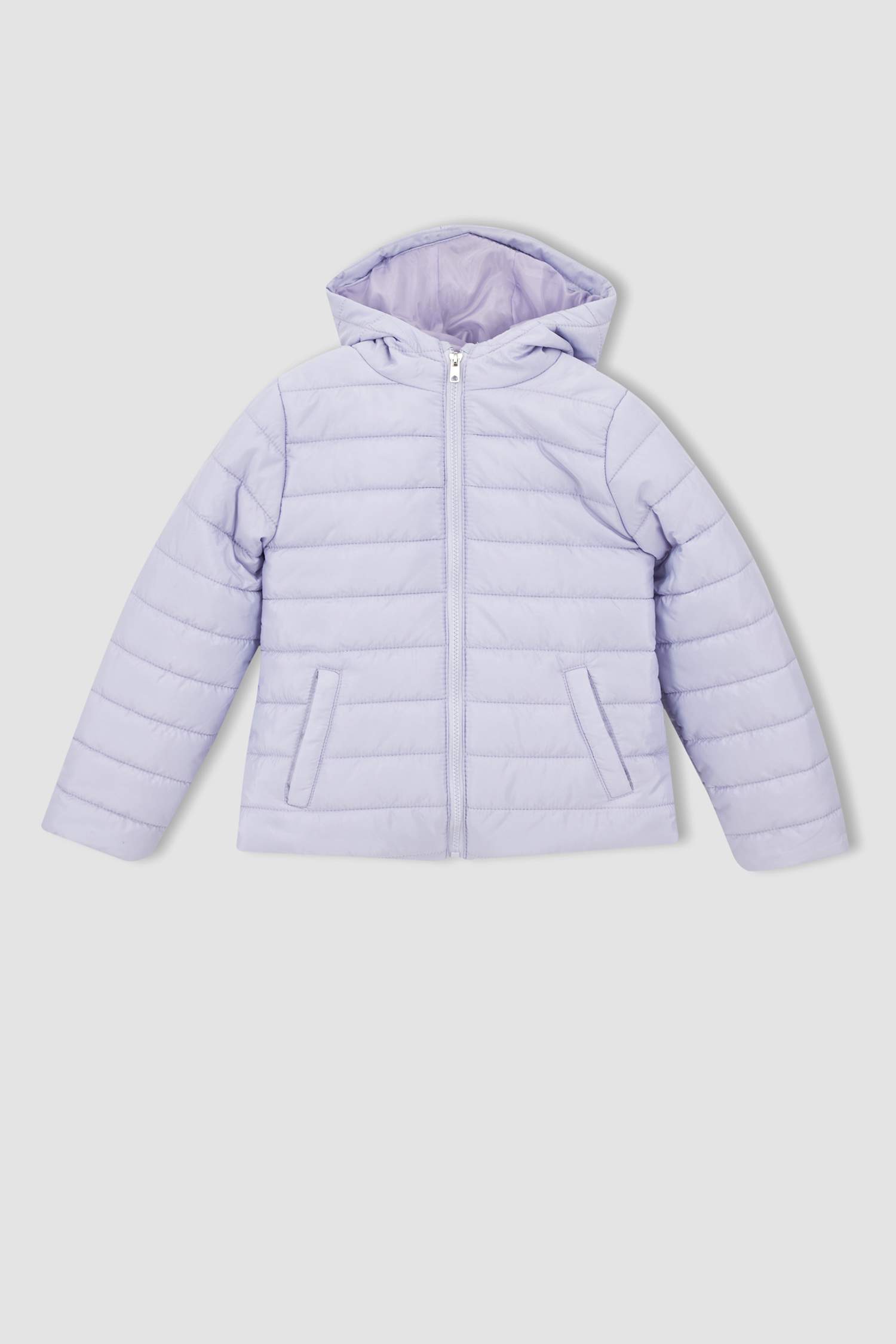 Kız Çocuk Regular Fit Kapüşonlu Sentetik Astar Mont