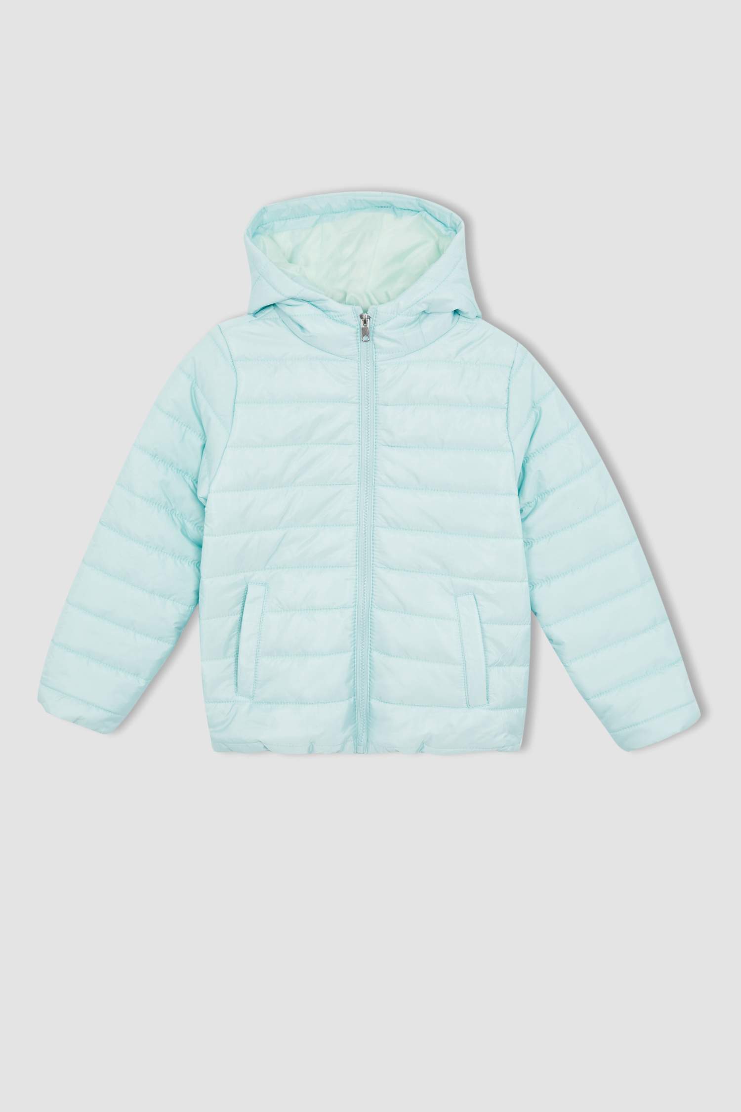 Kız Çocuk Regular Fit Kapüşonlu Sentetik Astar Mont