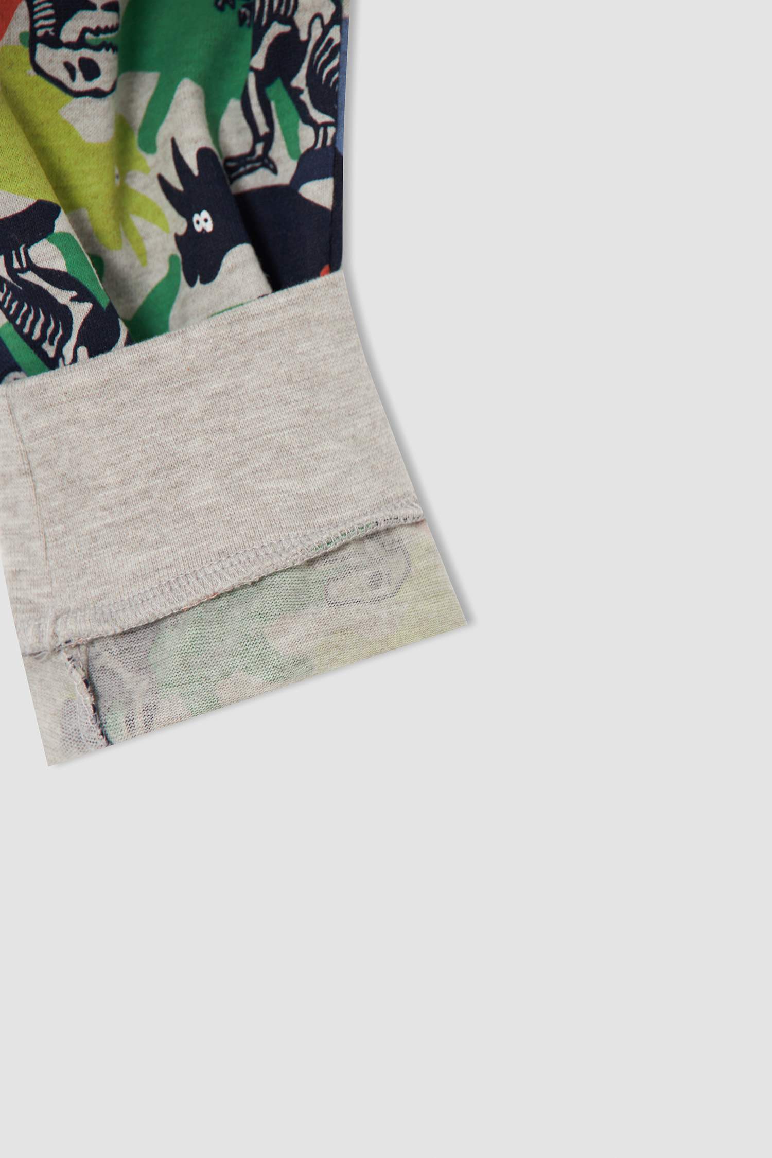 Erkek Çocuk Dinozor Desenli Pamuklu Uzun Kollu Pijama Takım
