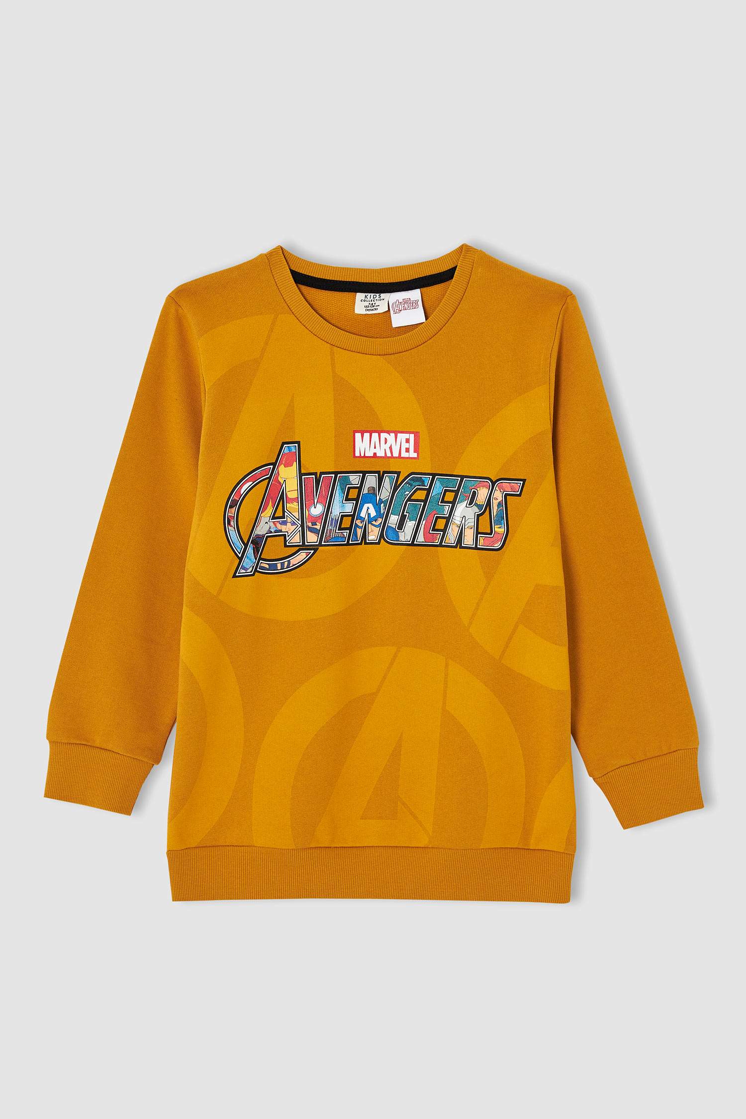 Erkek Çocuk MARVEL AVENGERS Lisanslı Kalın Sweatshirt Kumaşı Uzun Kollu Pijama Takım