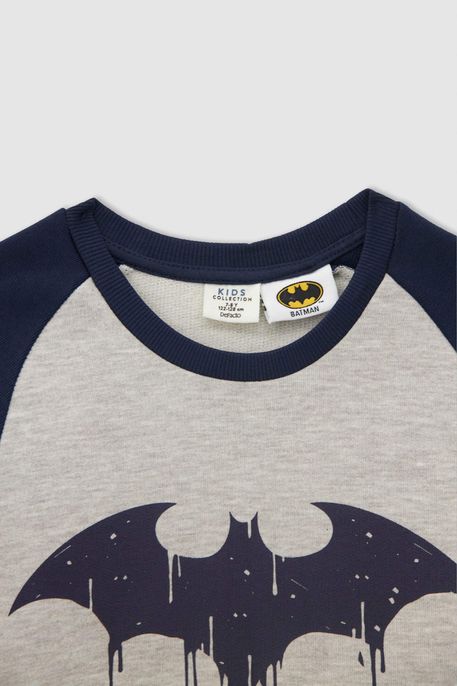 Erkek Çocuk Süper Man Lisanslı Uzun Kollu Kalın Sweatshirt Kumaşı İçi Yumuşak Tüylü Pijama Takım