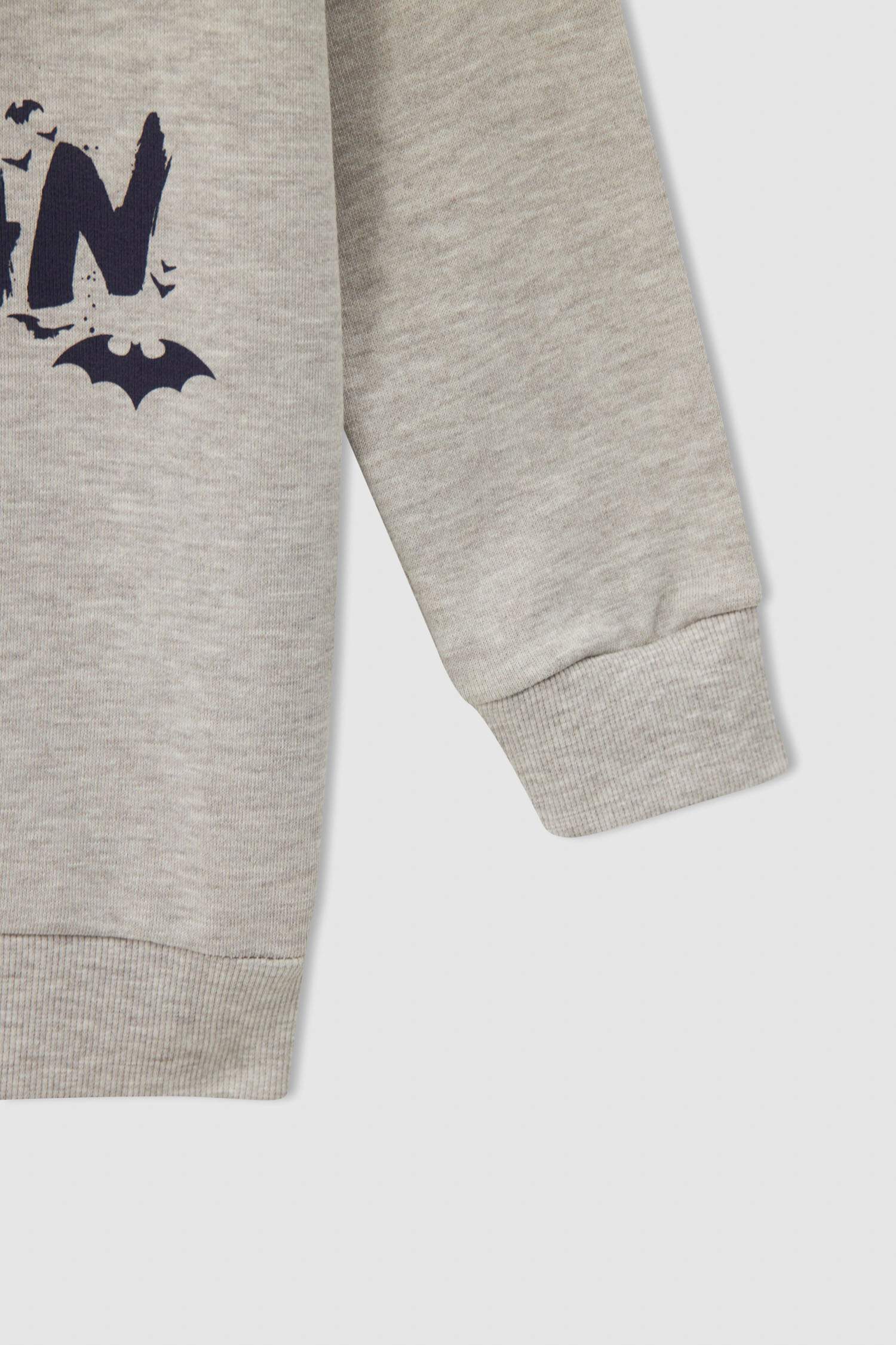 Erkek Çocuk Süper Man Lisanslı Uzun Kollu Kalın Sweatshirt Kumaşı İçi Yumuşak Tüylü Pijama Takım