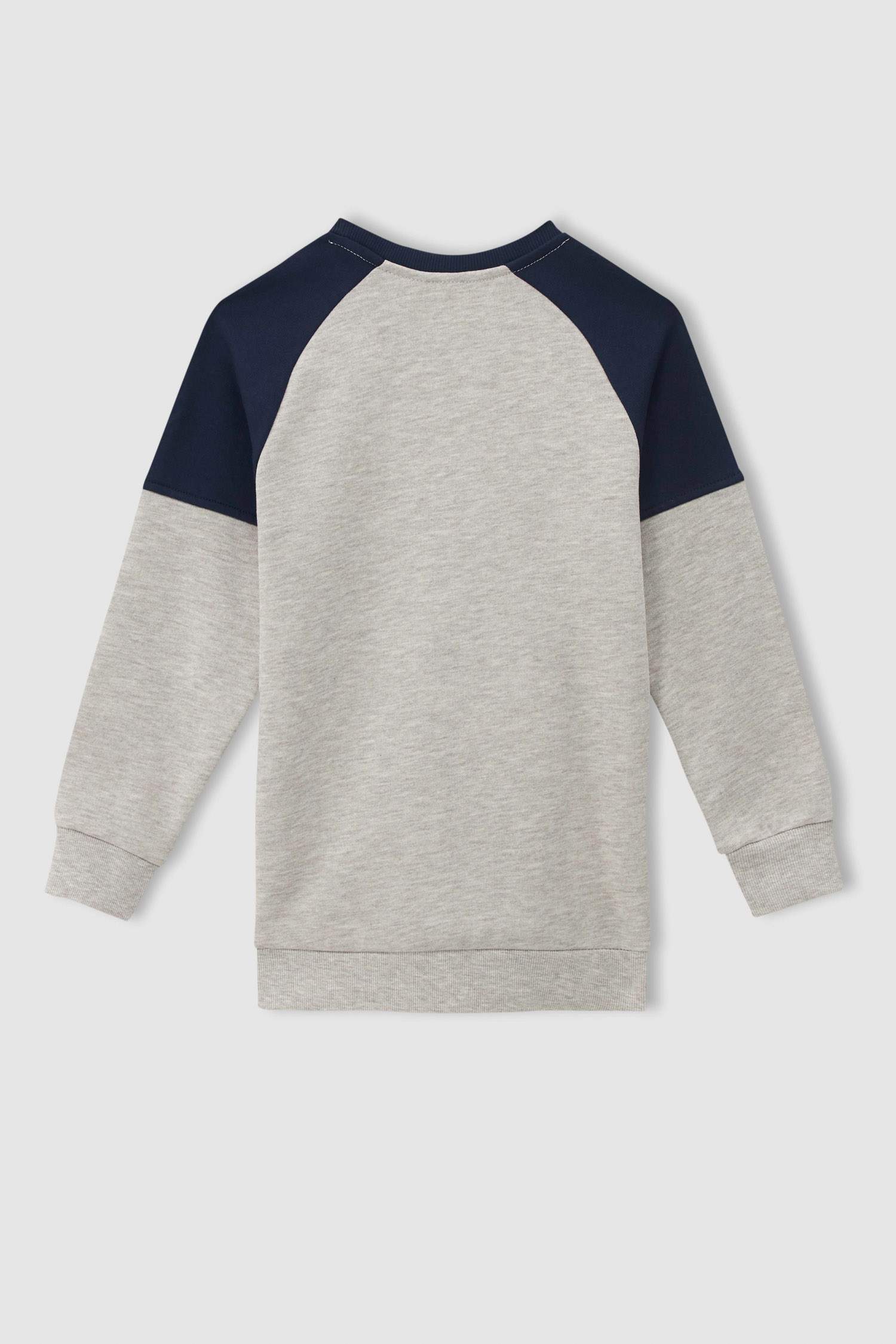 Erkek Çocuk Süper Man Lisanslı Uzun Kollu Kalın Sweatshirt Kumaşı İçi Yumuşak Tüylü Pijama Takım