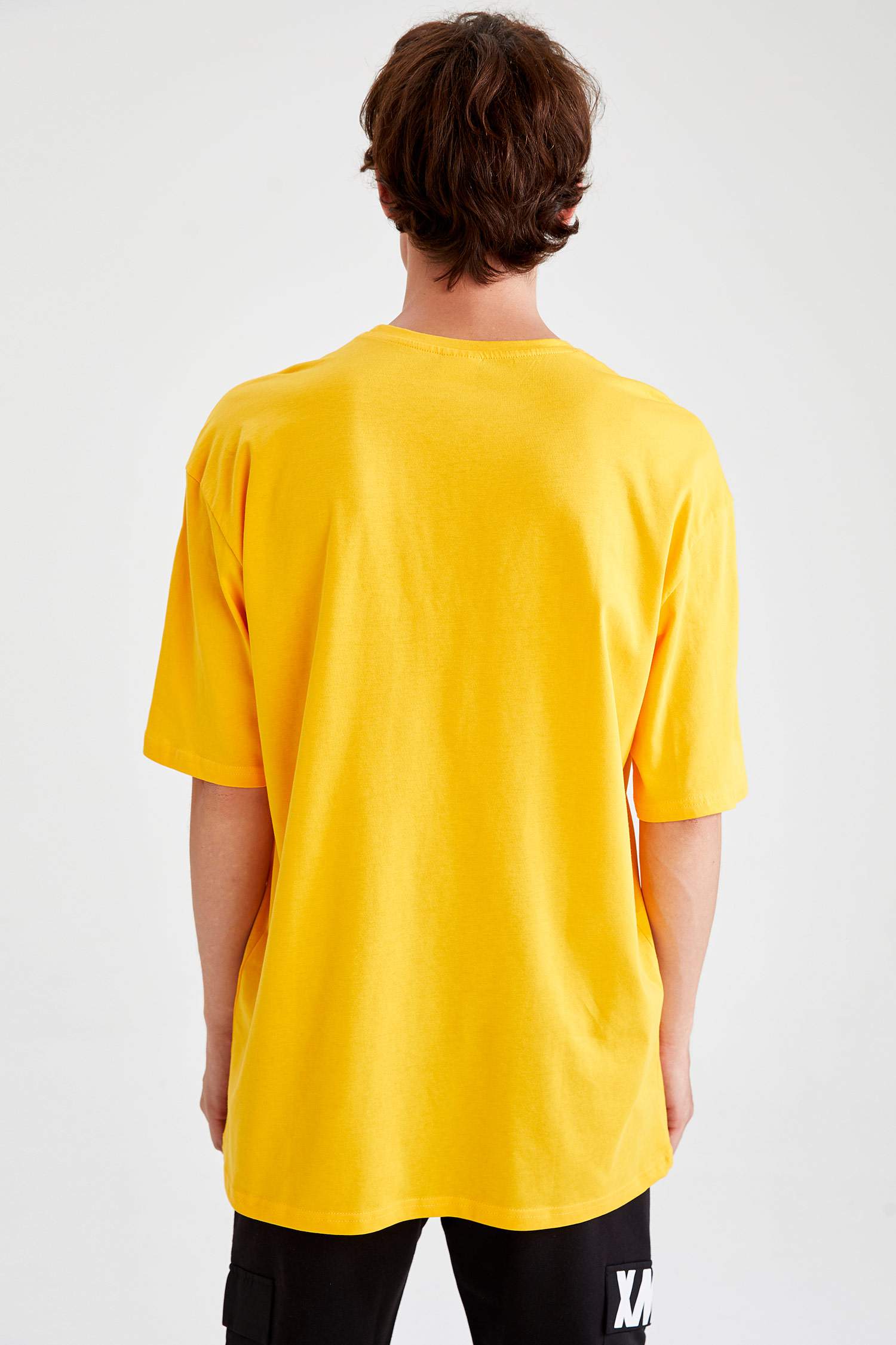 Oversize Fit Bisiklet Yaka Basic Kısa Kollu Tişört