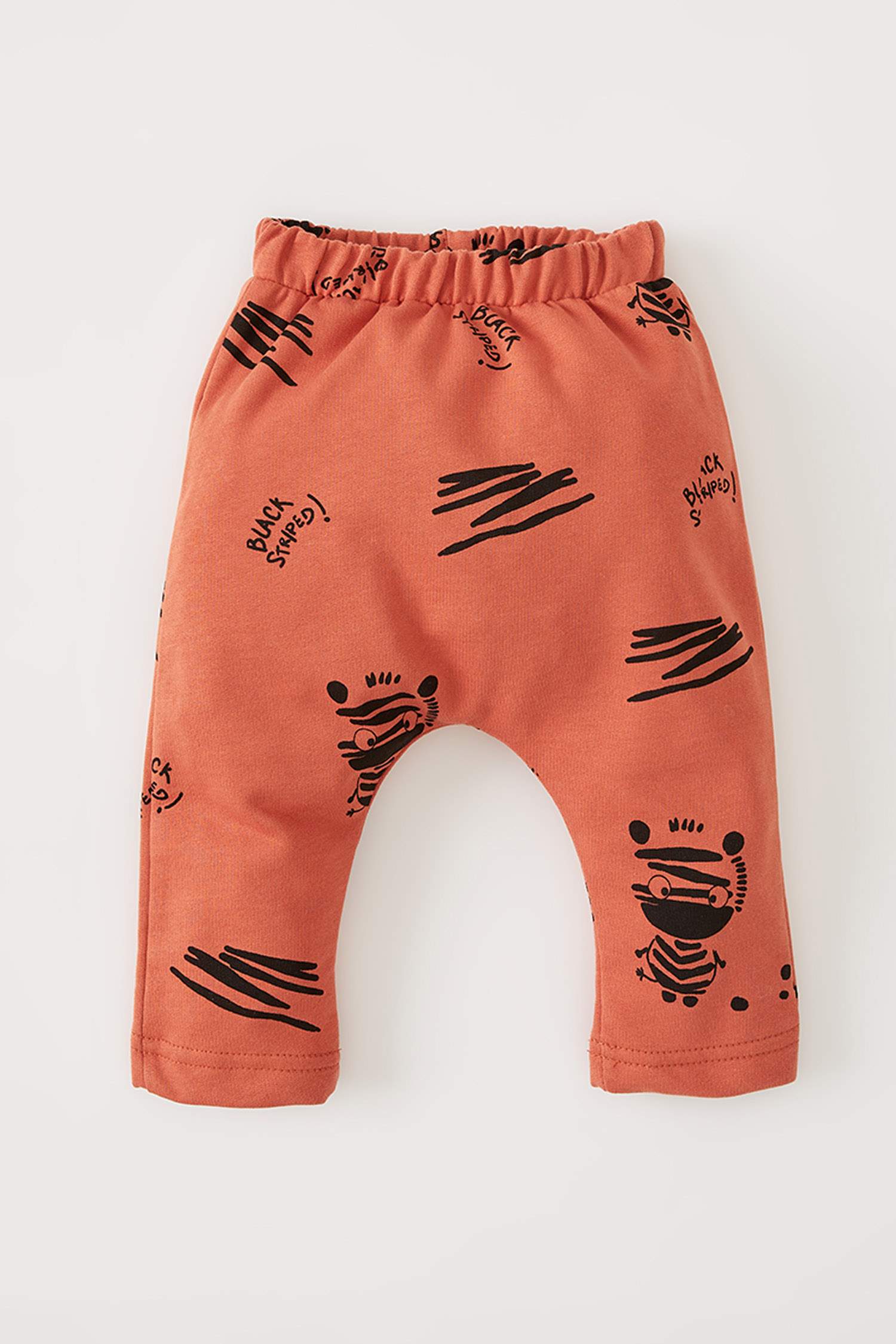 Kız Bebek Zebra Desenli Uzun Kollu İçi Yumuşak Tüylü 2'li Takım