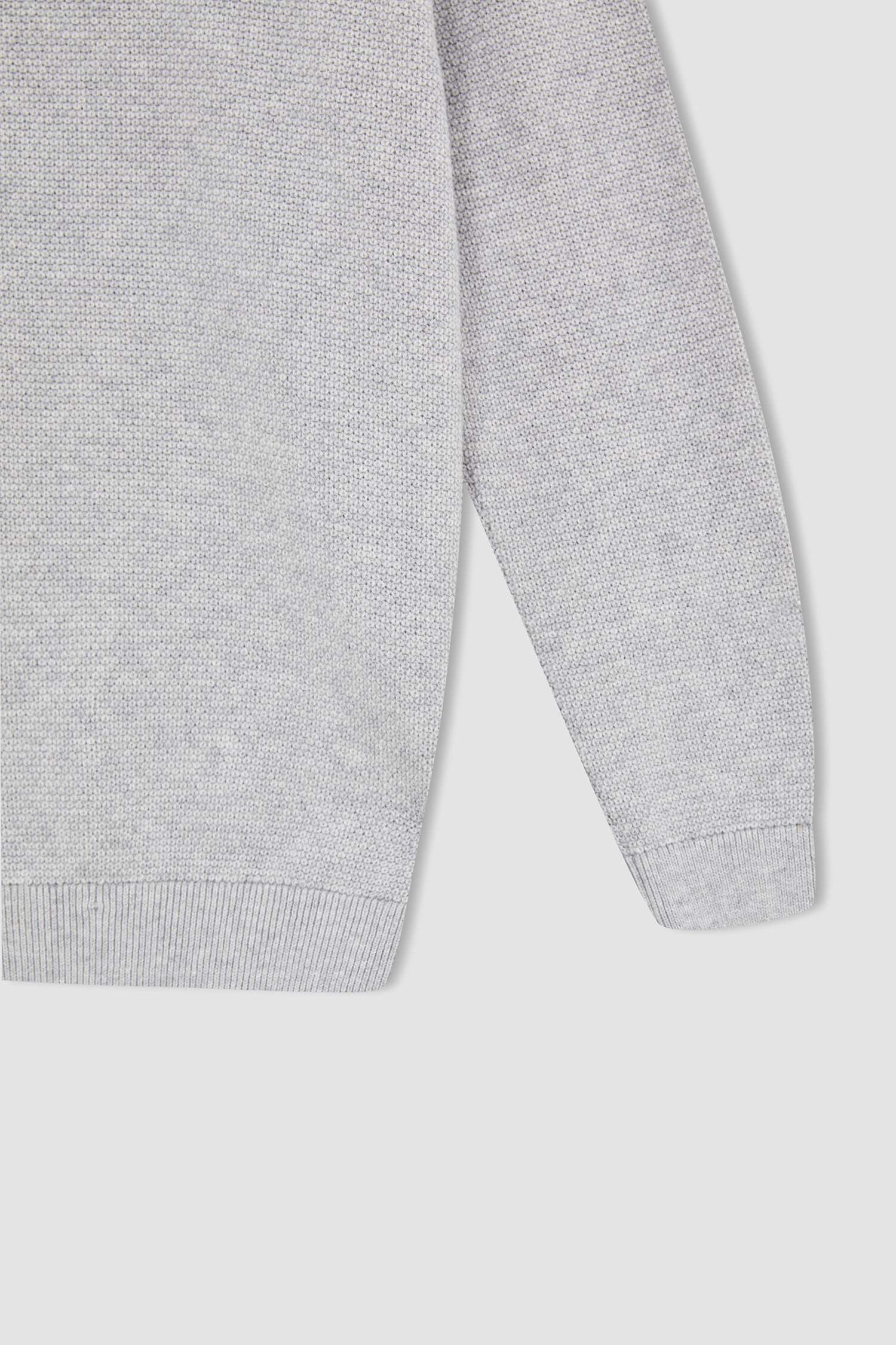 Erkek Çocuk Regular Fit Bisiklet Yaka Pamuklu Triko Kazak