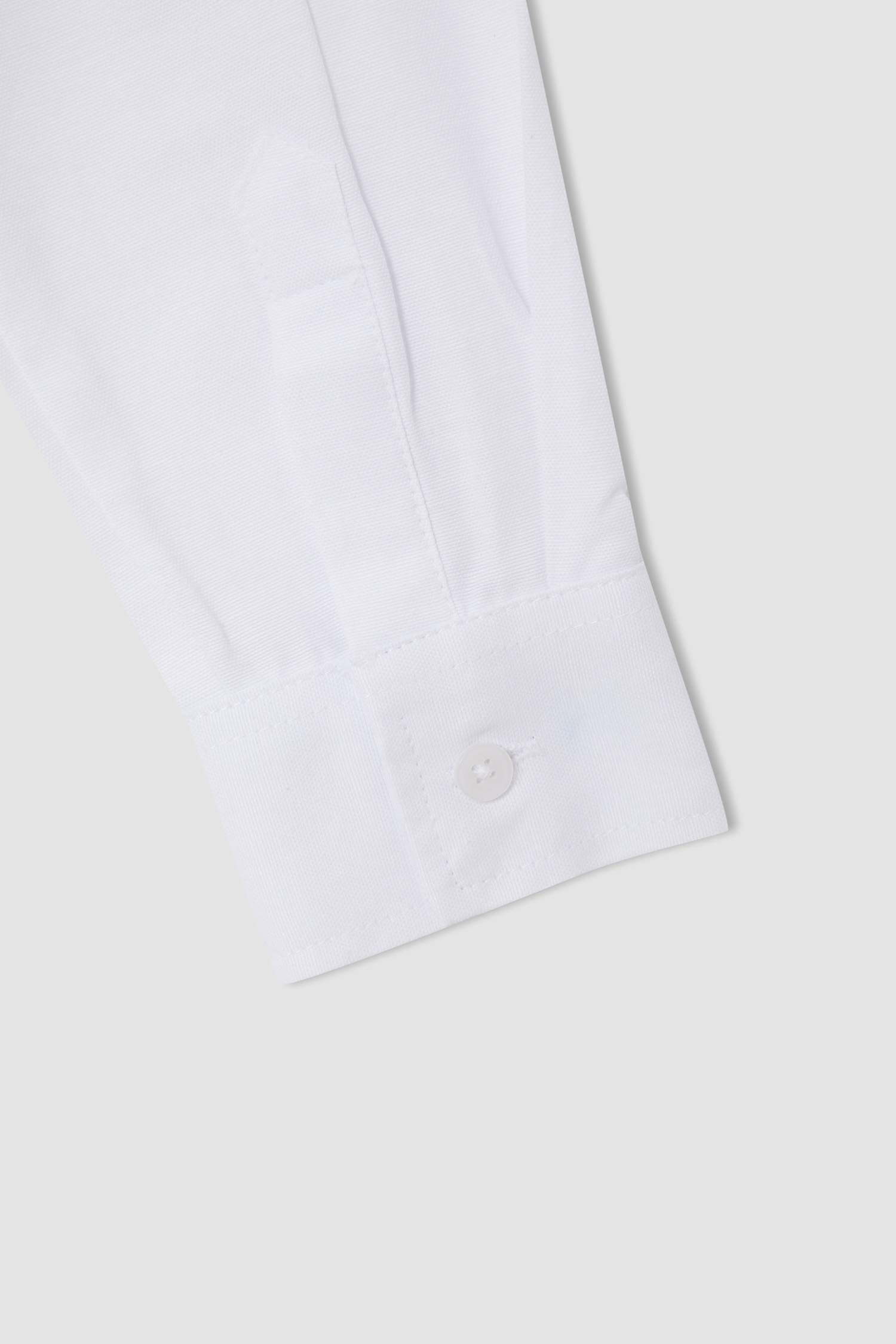 Erkek Çocuk Slim Fit Uzun Kollu Pamuklu Gömlek