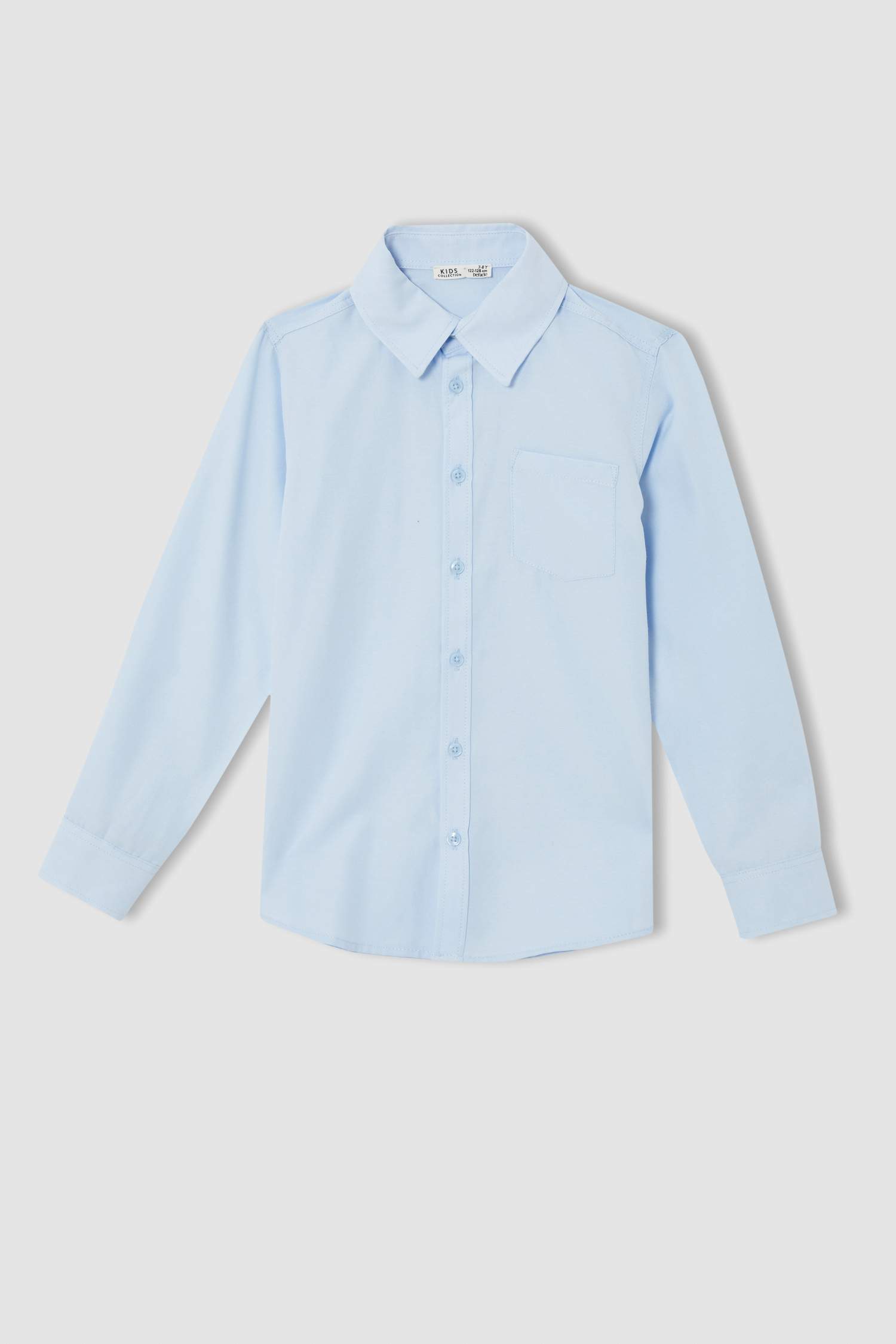 Erkek Çocuk Slim Fit Pamuklu Uzun Kollu Gömlek