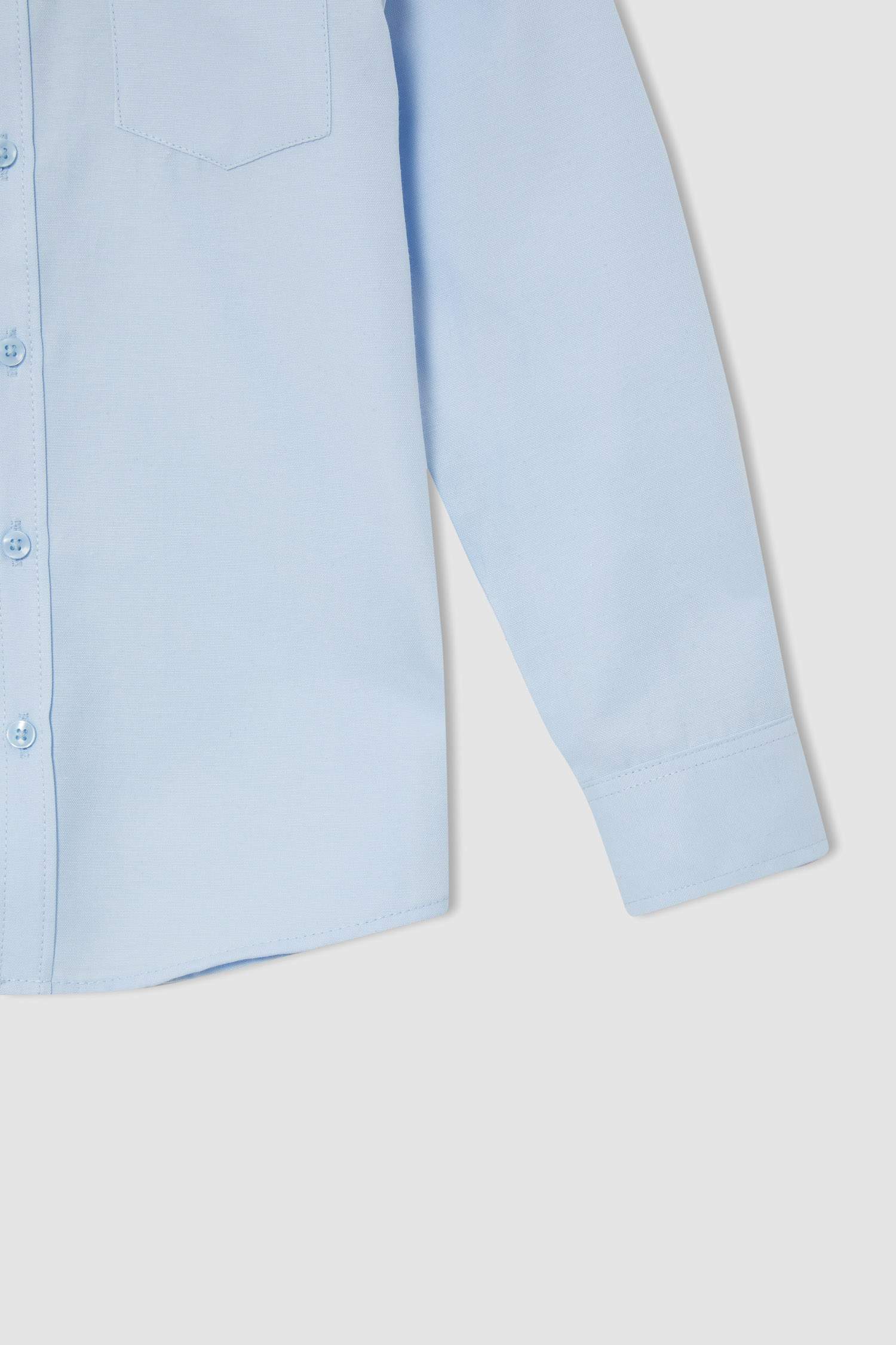 Erkek Çocuk Slim Fit Pamuklu Uzun Kollu Gömlek