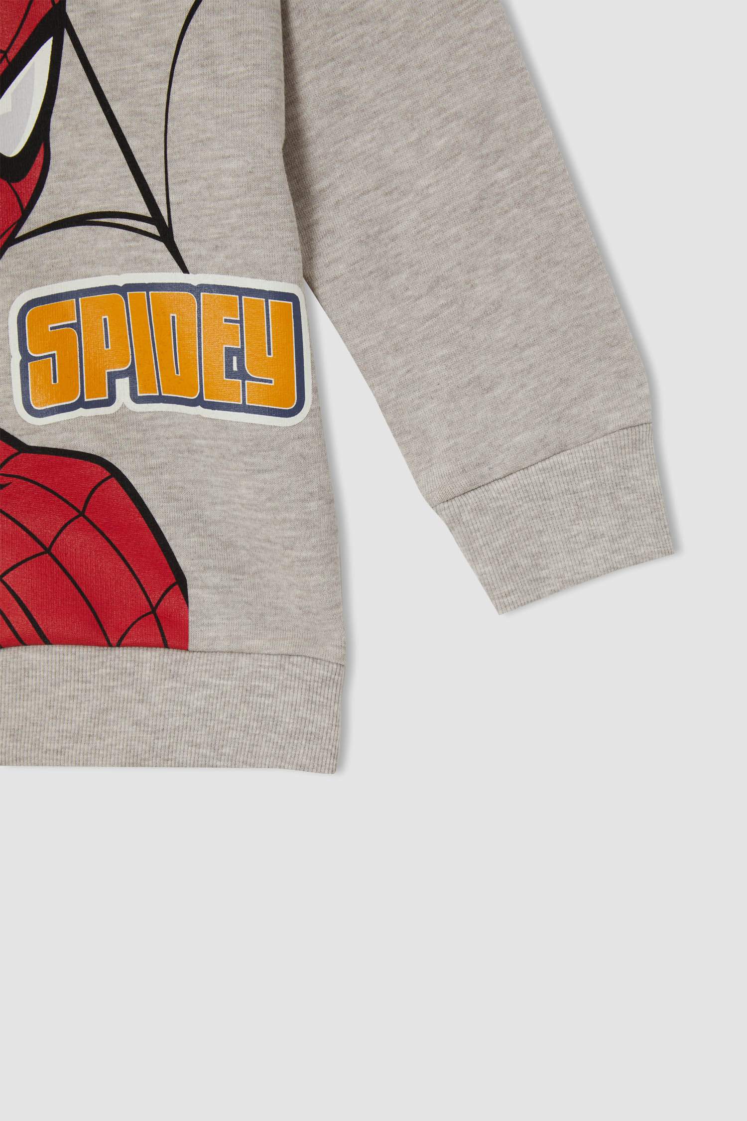 Erkek Çocuk Spider Man Lisanslı Uzun Kollu Kalın Sweatshirt Kumaşı İçi Yumuşak Tüylü Pijama Takım