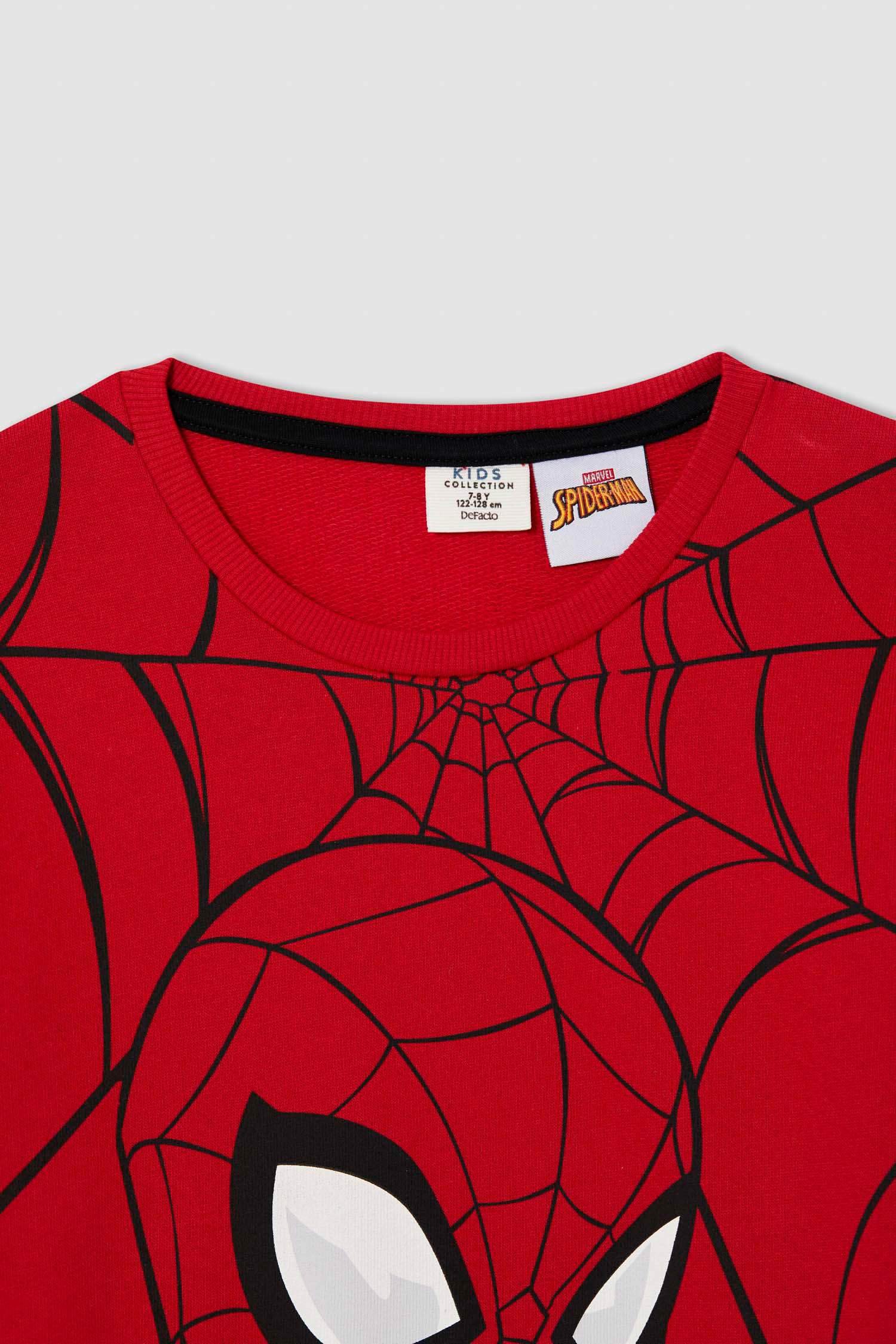Erkek Çocuk Spider Man Lisanslı Uzun Kollu Kalın Sweatshirt Kumaşı İçi Yumuşak Tüylü Pijama Takım