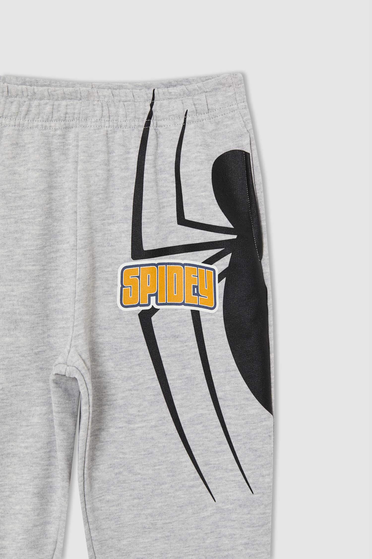 Erkek Çocuk Spider Man Lisanslı Uzun Kollu Kalın Sweatshirt Kumaşı İçi Yumuşak Tüylü Pijama Takım