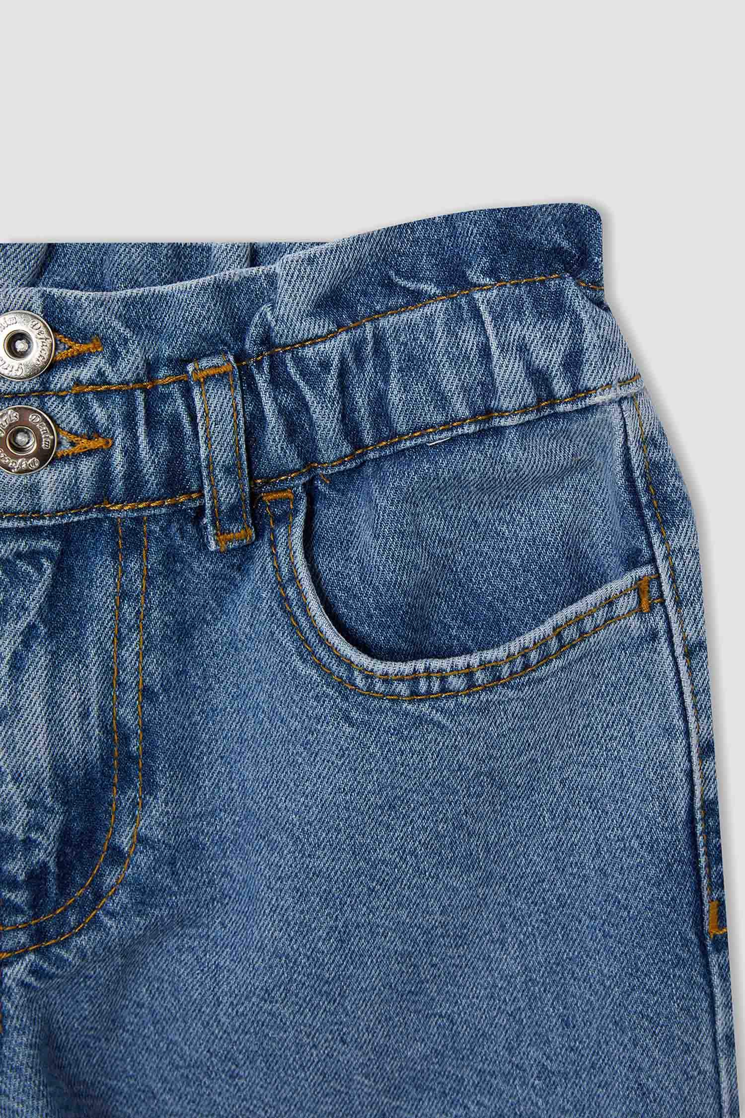Kız Çocuk Slouchy Fit Jean Pantolon