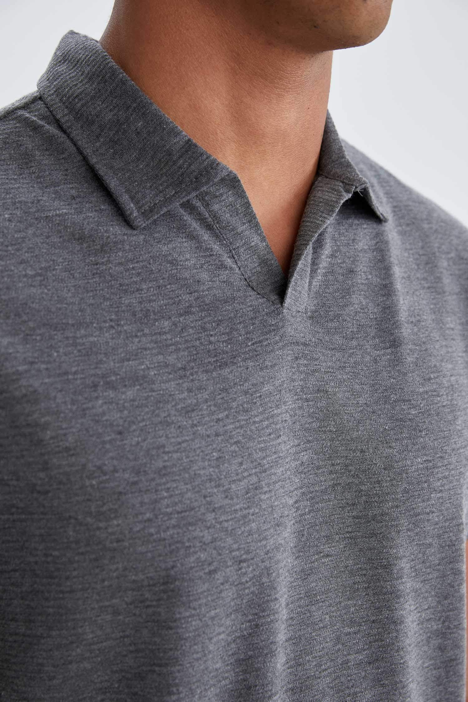 Modern Fit Polo Yaka Basic Kısa Kollu Tişört