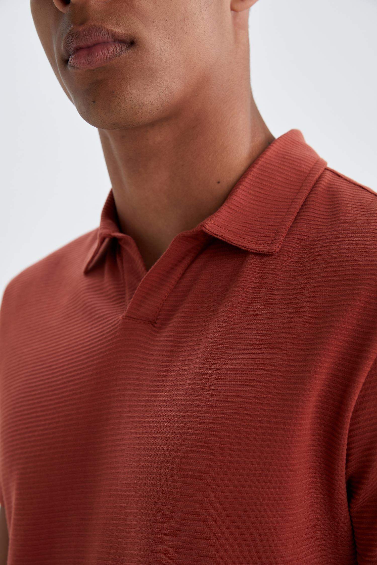 Modern Fit Polo Yaka Basic Kısa Kollu Tişört