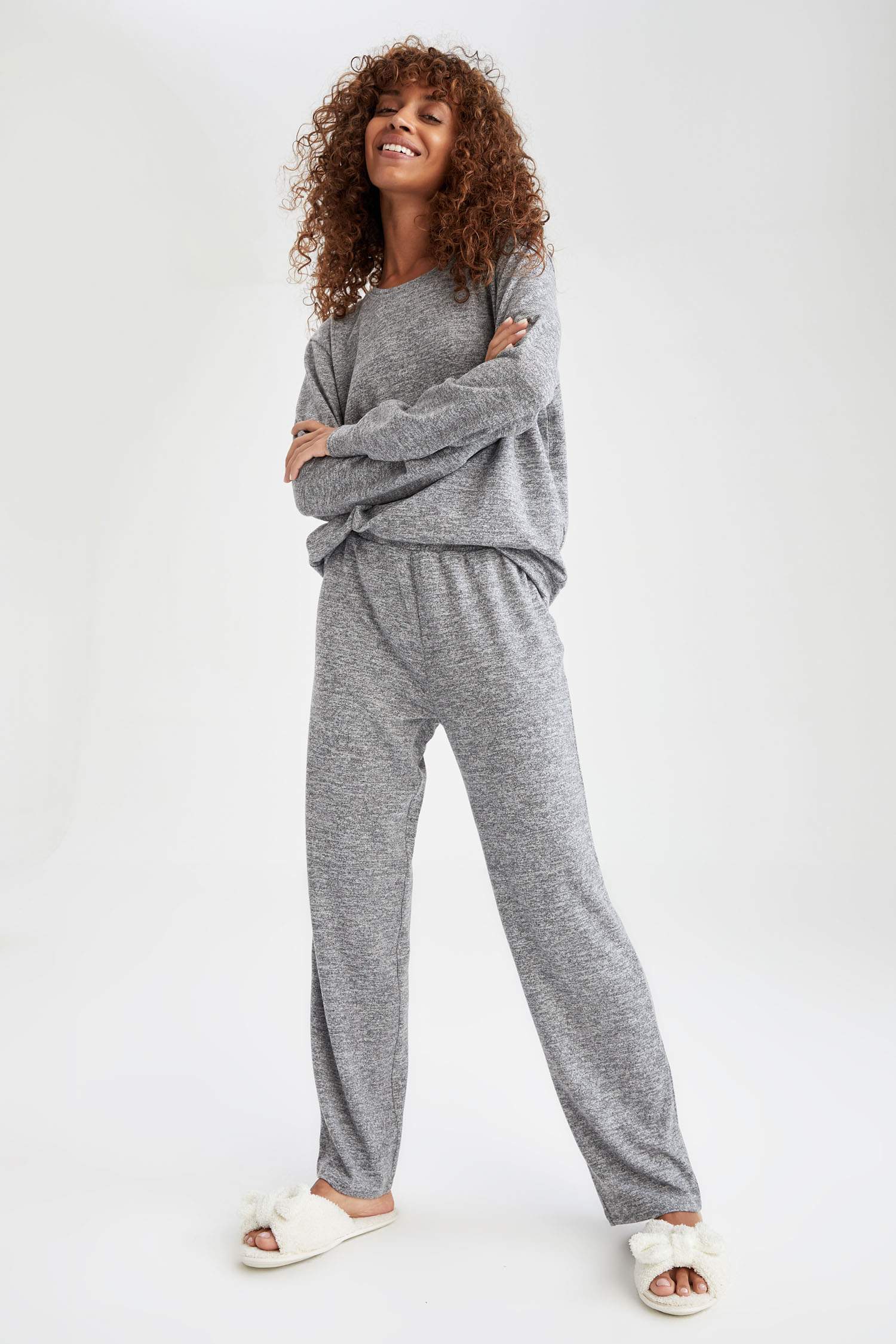 Fall In Love Regular Fit Bisiklet Yaka 2'li Örme Takım