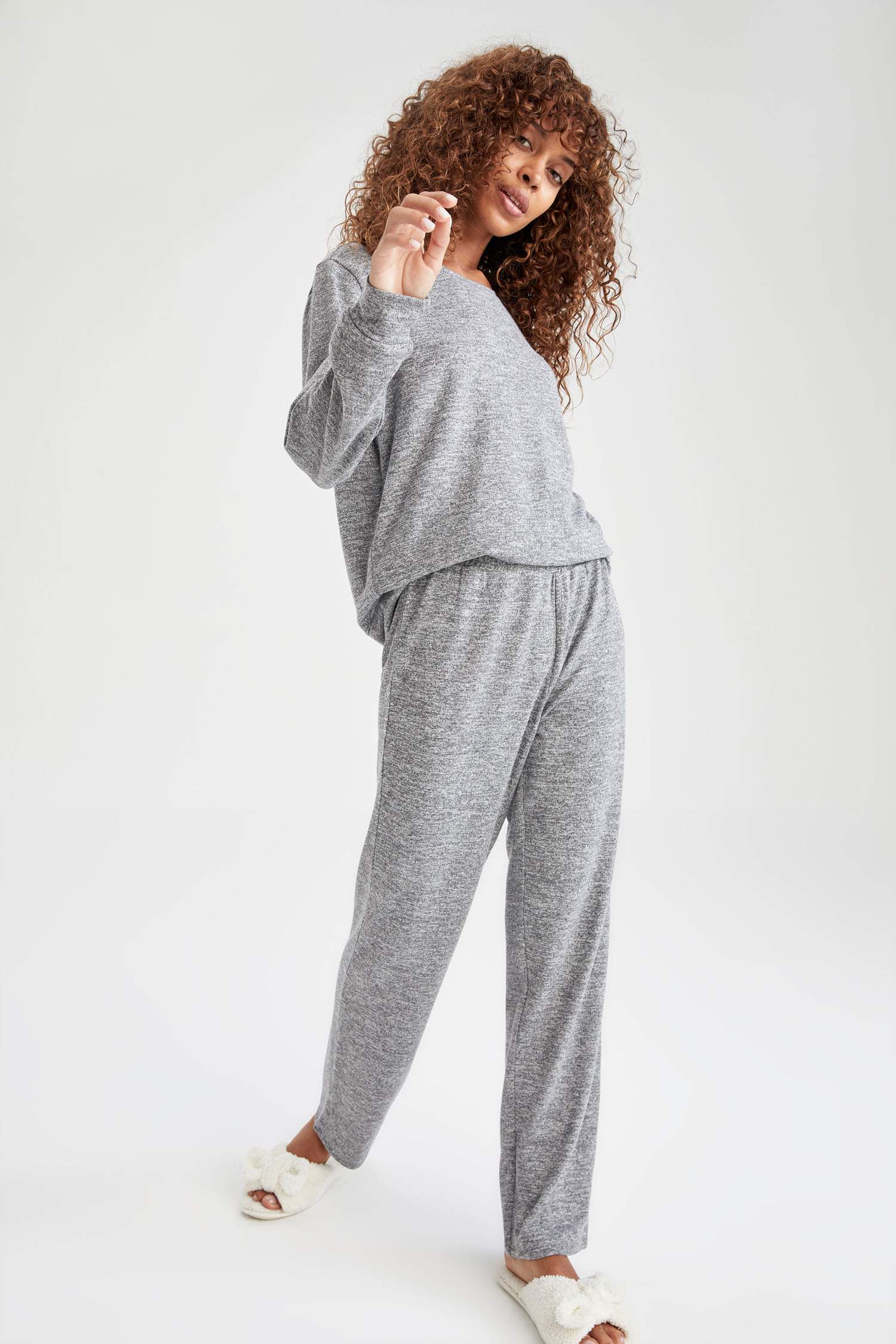Fall In Love Regular Fit Bisiklet Yaka 2'li Örme Takım