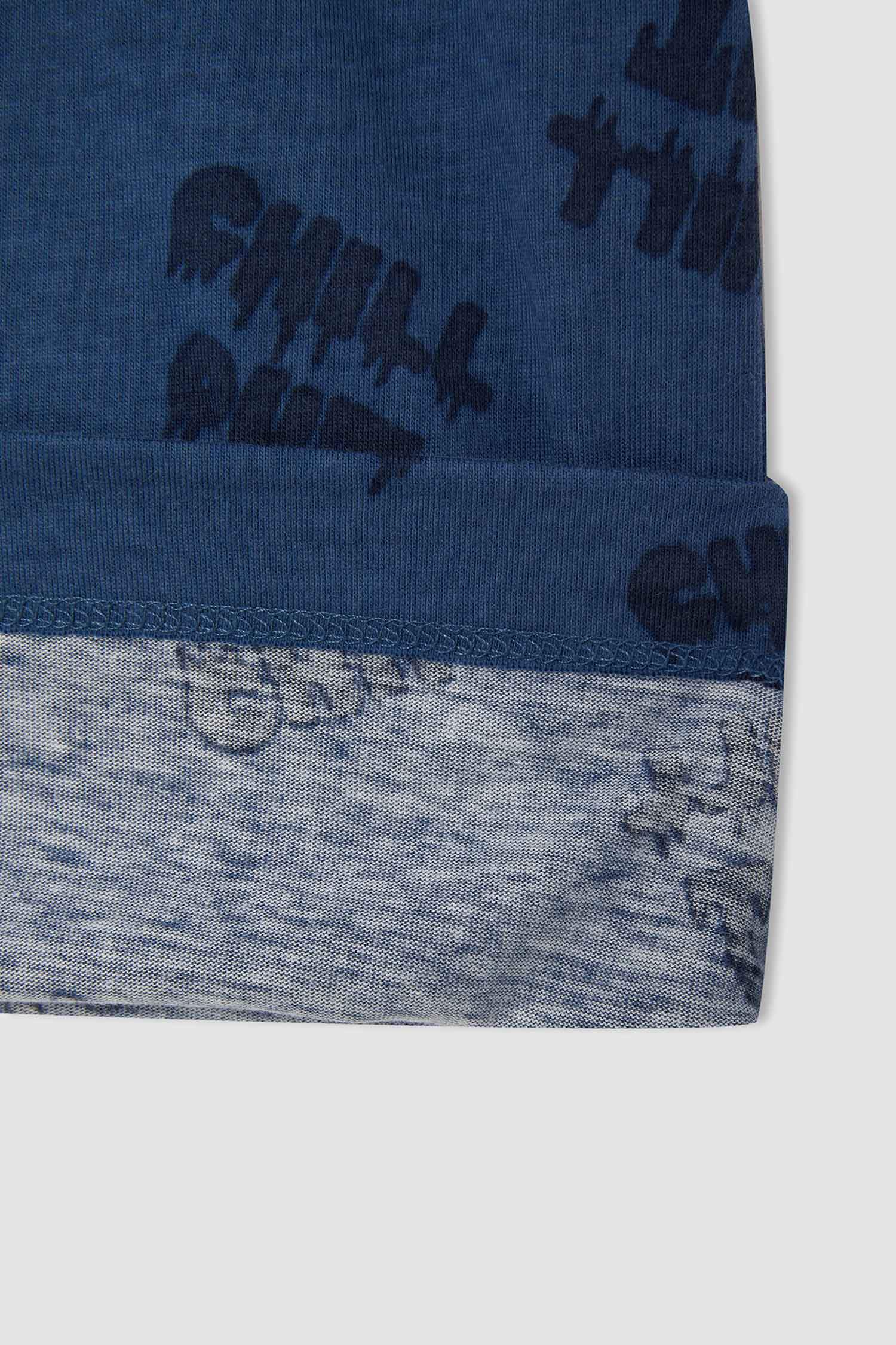 Erkek Çocuk Regular Fit Kuru Kafa Desenli 2'li Uzun Kollu Pamuklu-Tişört