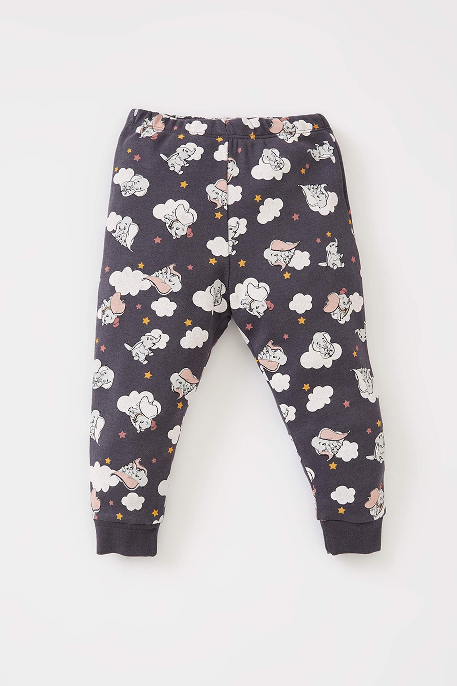 Kız Bebek Dumbo Lisanslı Pamuklu Uzun Kollu Pijama Takımı