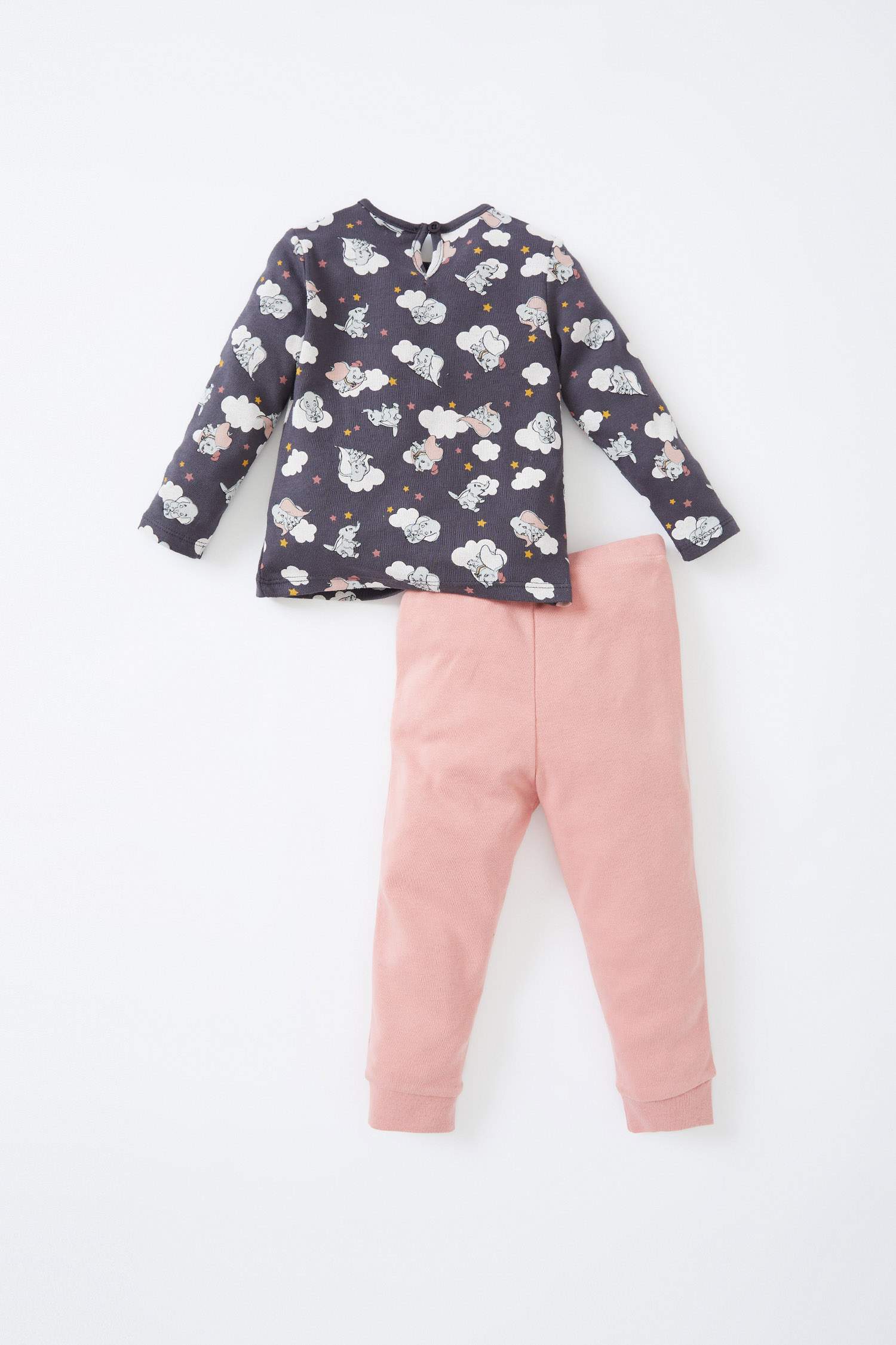 Kız Bebek Dumbo Lisanslı Uzun Kollu Pamuklu Pijama Takım