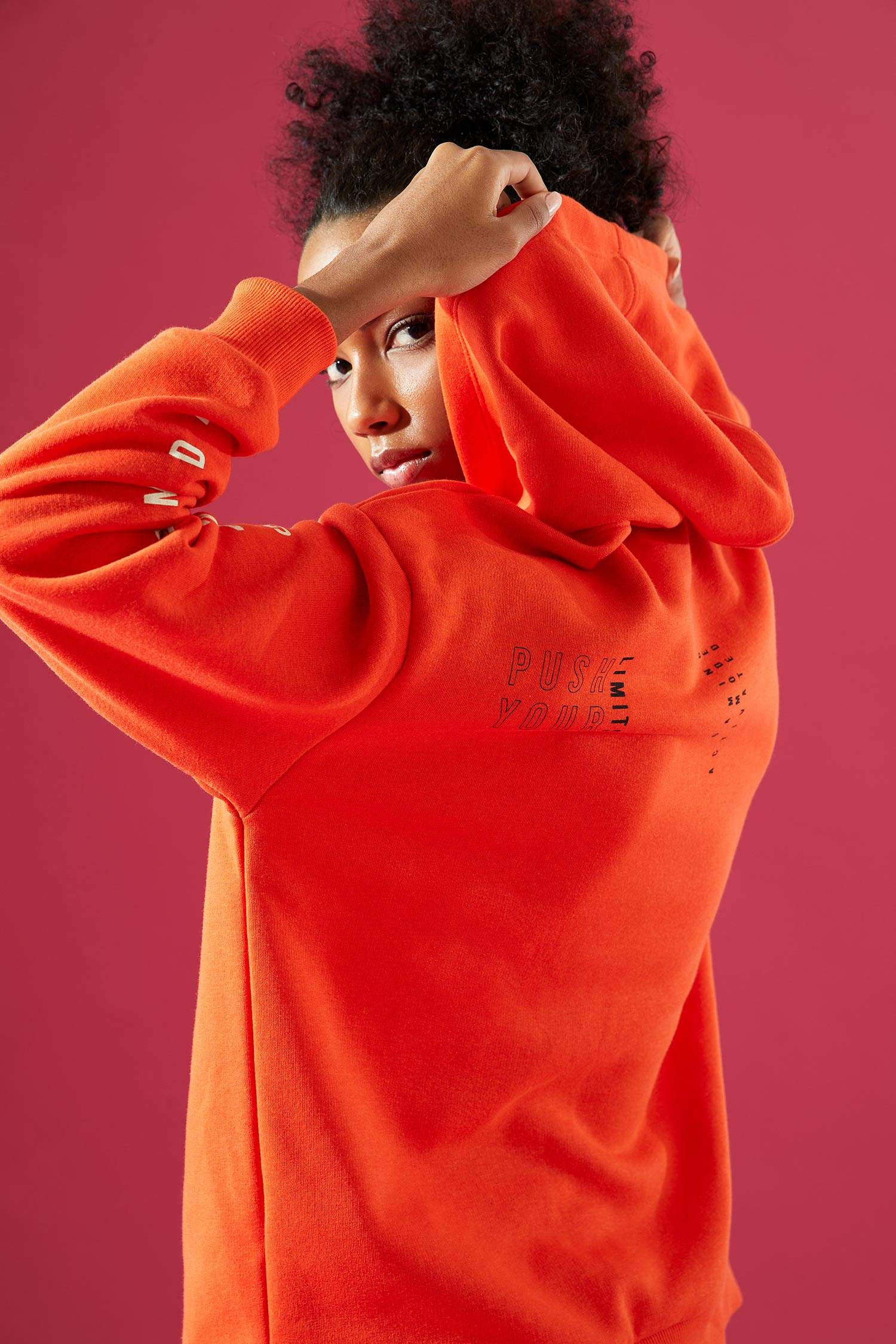 Defacto Fit Oversize Fit Kapüşonlu İçi Yumuşak Tüylü Sweatshirt