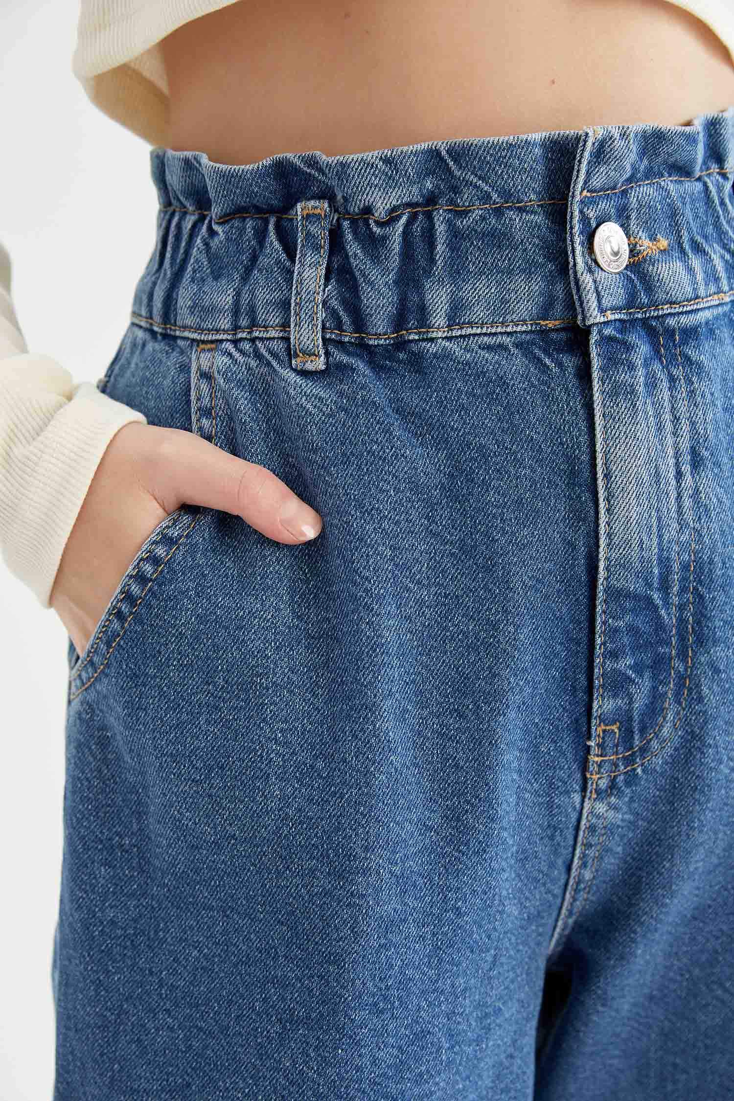 Paperbag Yüksek Bel Jean Pantolon