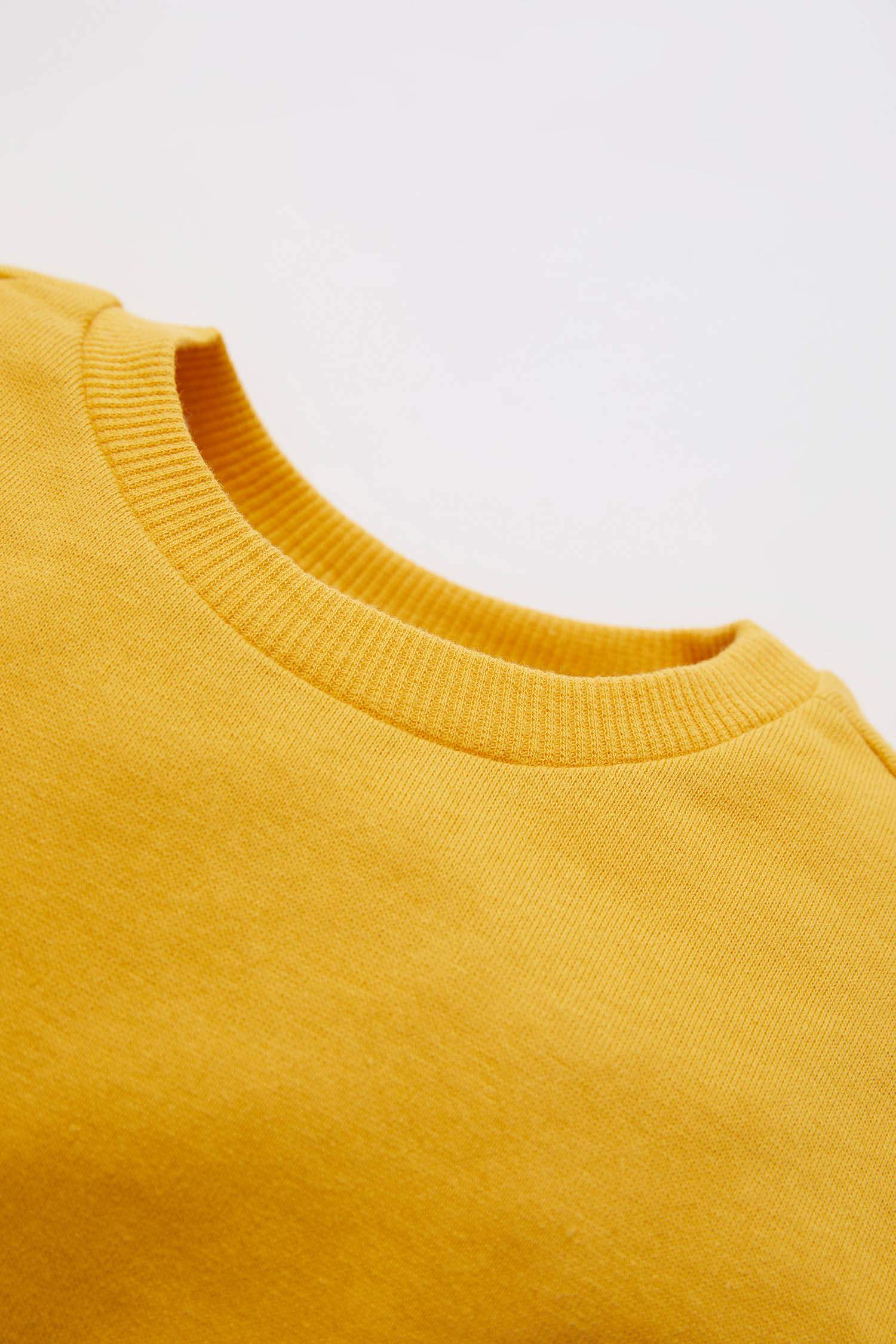 Kız Bebek Bisiklet Yaka Çiçekli Uzun Kollu Sweat Elbise