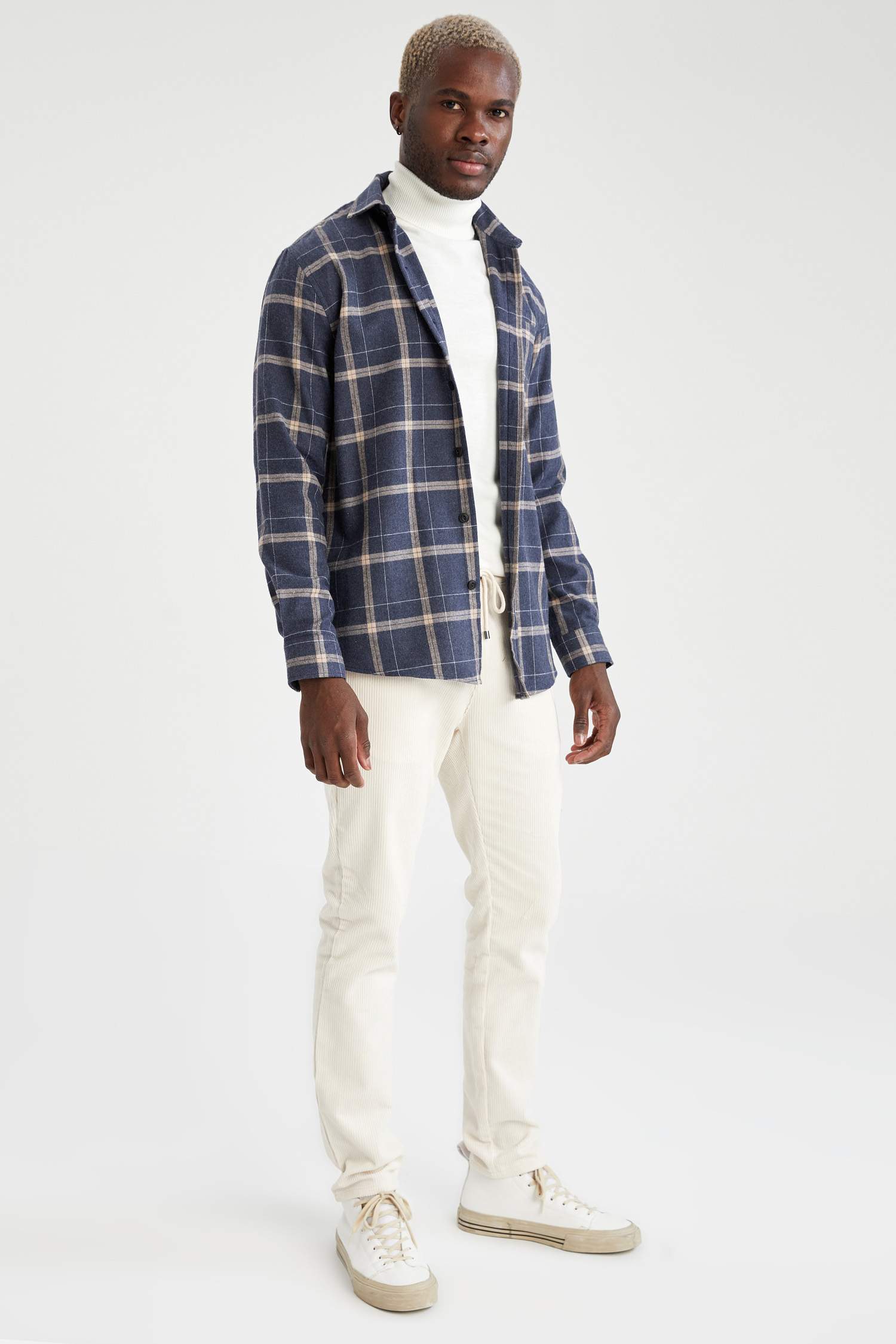 Modern Fit Ekose Desenli Uzun Kollu Oduncu Gömlek